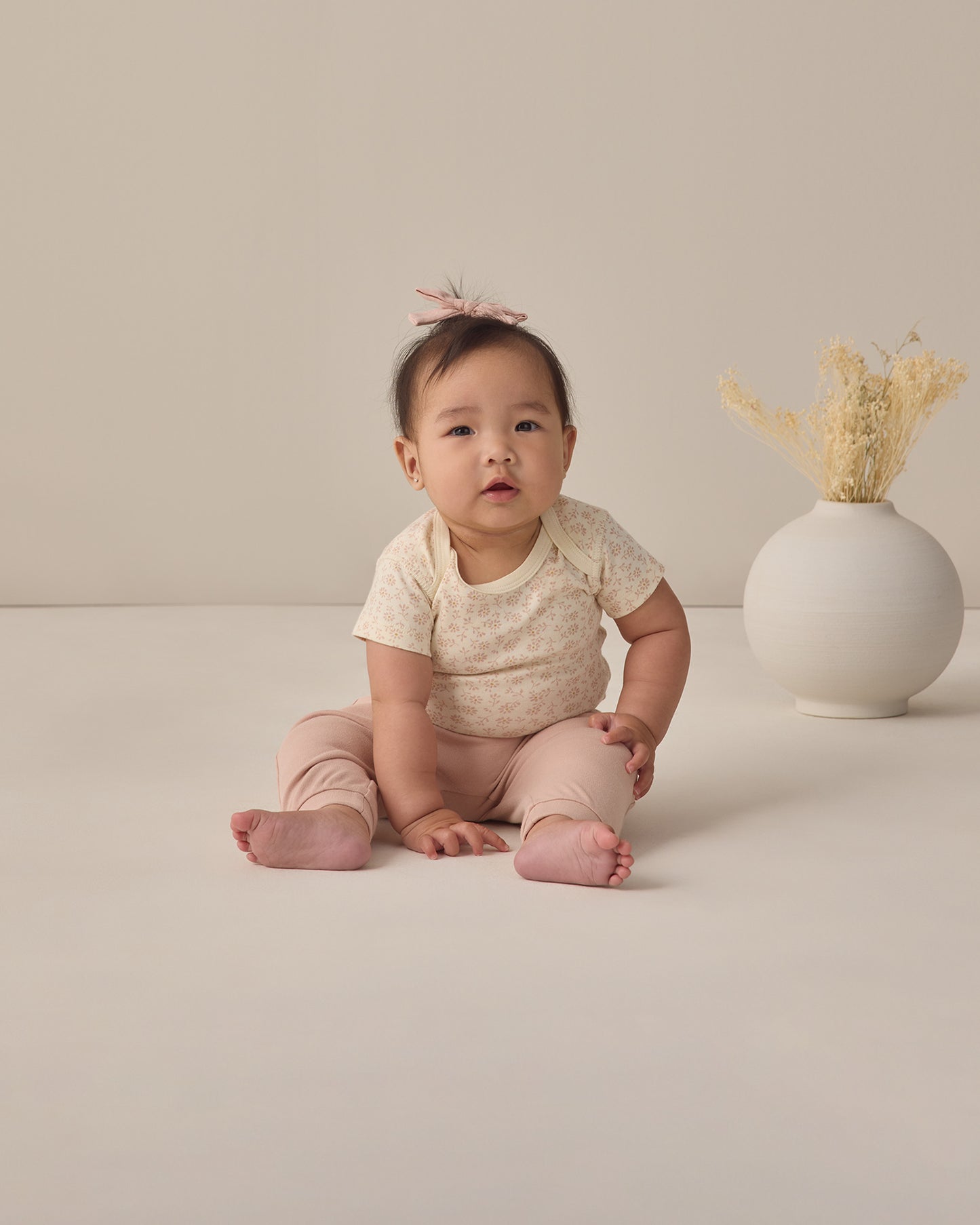 Short Sleeve Bodysuit Pack Ditsy, Blush - Rylee + Cru | Kids Clothes | Trendy Baby Clothes | Modern Infant Outfits |