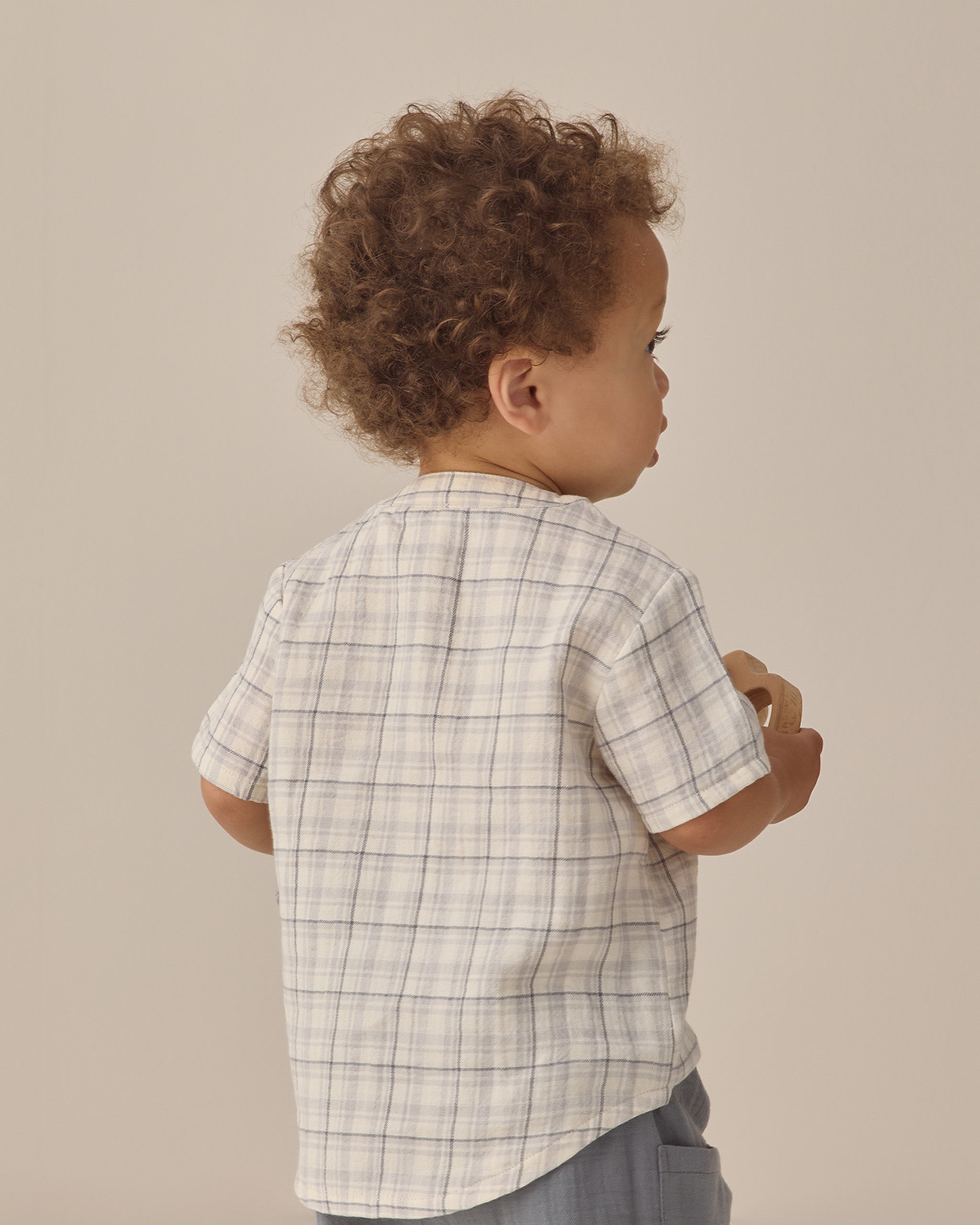 Jaxson Shirt Blue Plaid - Rylee + Cru | Kids Clothes | Trendy Baby Clothes | Modern Infant Outfits |