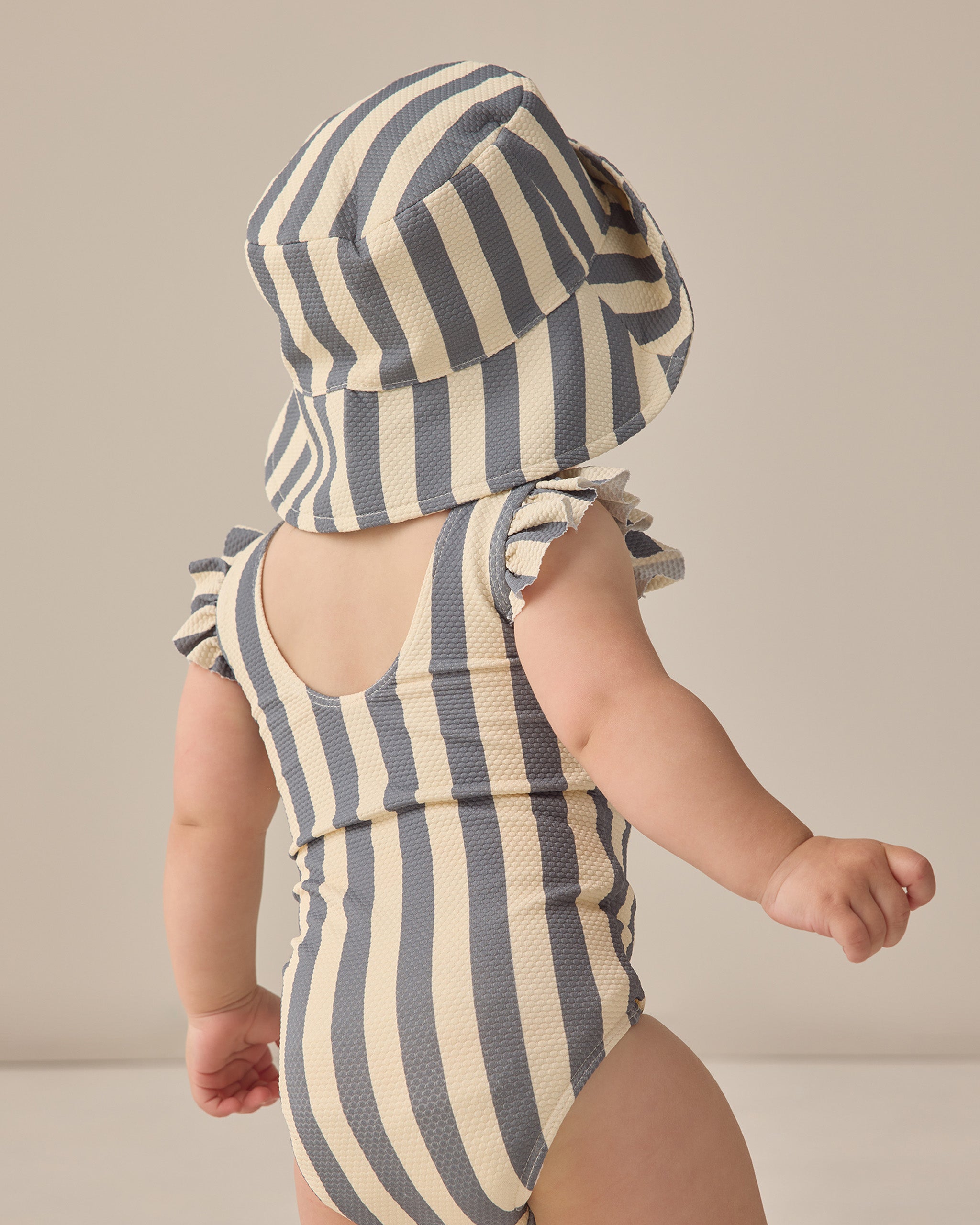 Scoop Back One-Piece Swimsuit Retro Ocean Stripe - Rylee + Cru | Kids Clothes | Trendy Baby Clothes | Modern Infant Outfits |