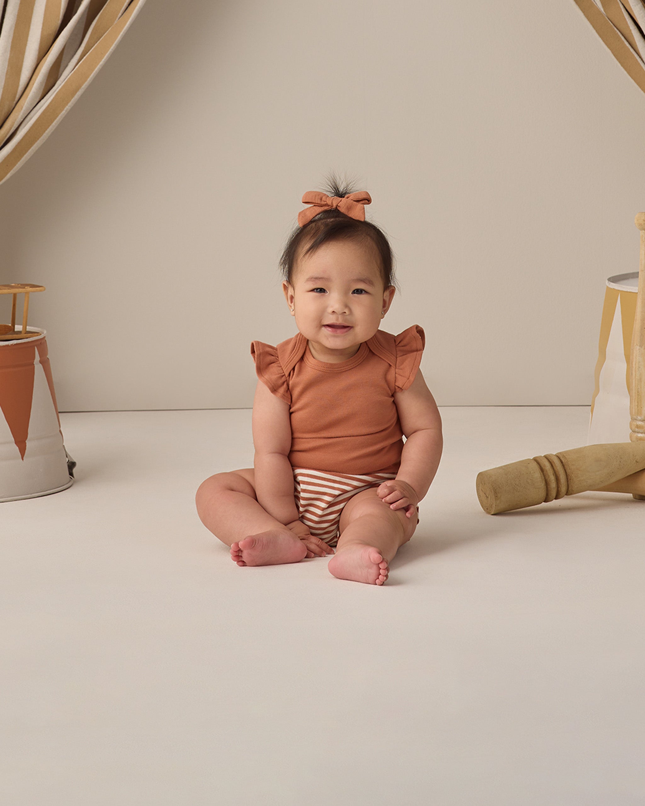 Flutter Sleeve Bodysuit Poppy - Rylee + Cru | Kids Clothes | Trendy Baby Clothes | Modern Infant Outfits |