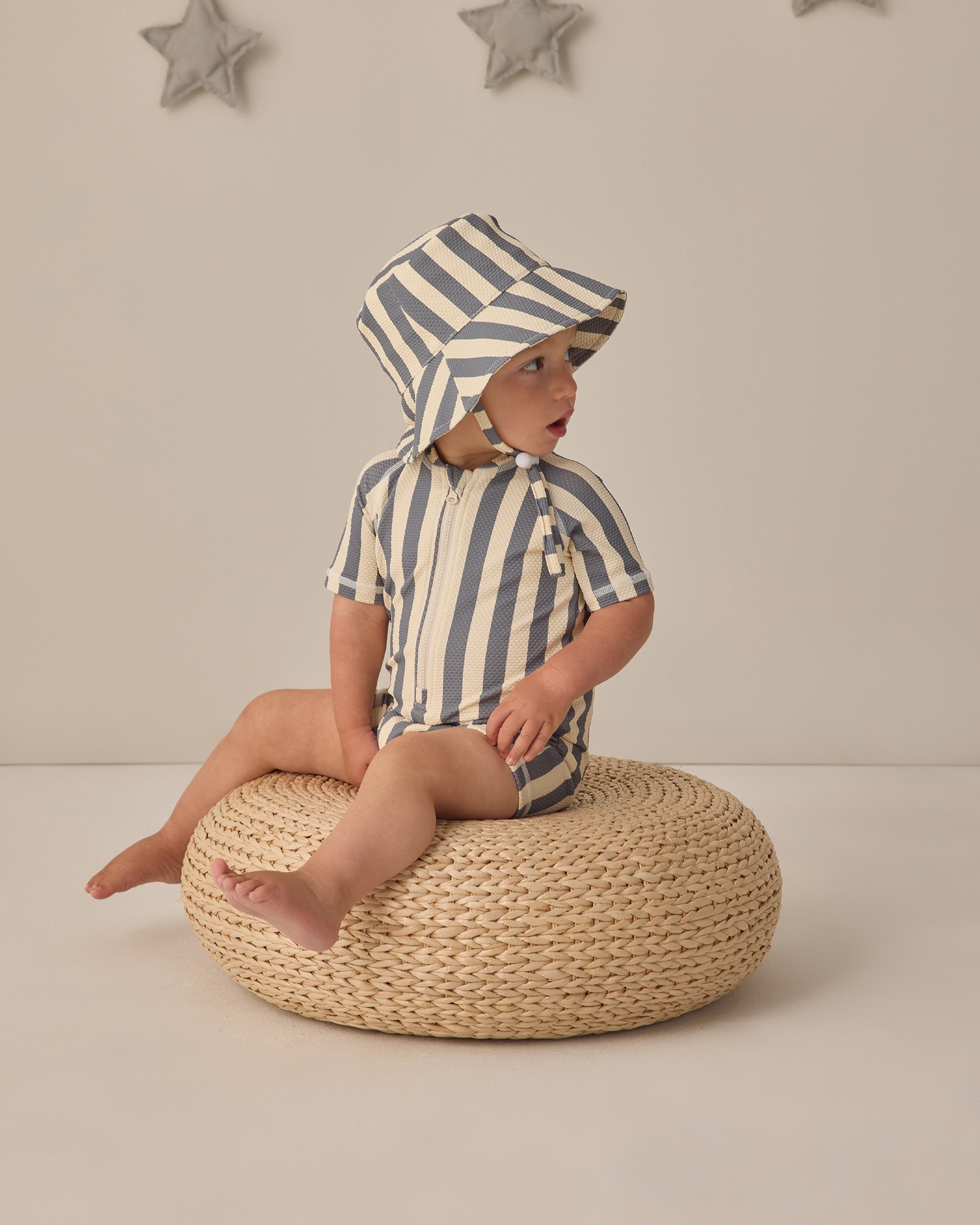 Zip Rashguard One-Piece Retro Ocean Stripe – Quincy Mae