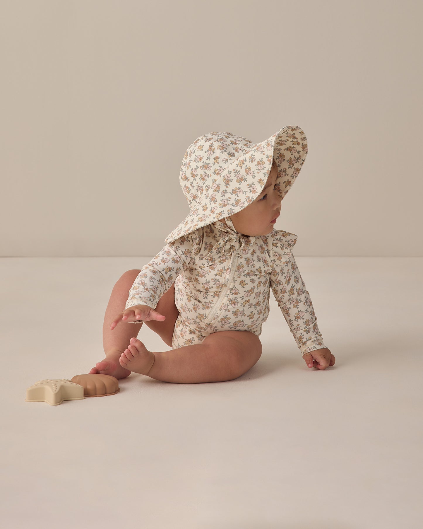 Byron Rashguard One-Piece Wildflower - Rylee + Cru | Kids Clothes | Trendy Baby Clothes | Modern Infant Outfits |