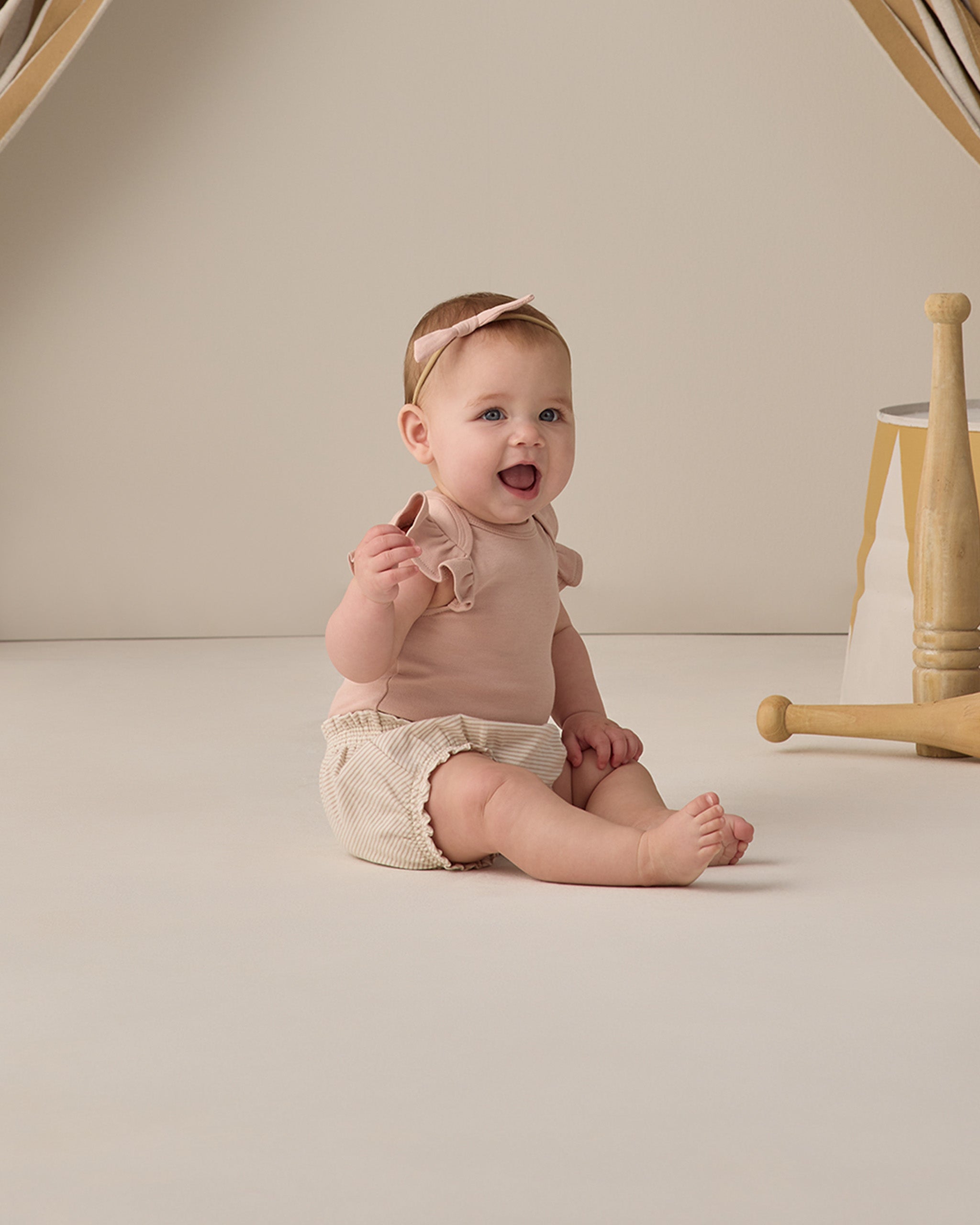 Flutter Sleeve Bodysuit Blush - Rylee + Cru | Kids Clothes | Trendy Baby Clothes | Modern Infant Outfits |