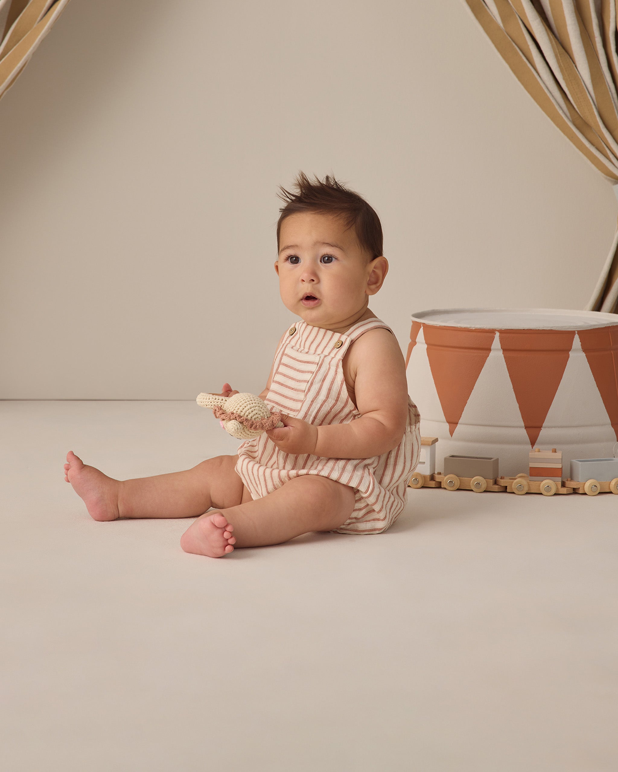 Hayes Romper Vintage Stripe – Quincy Mae