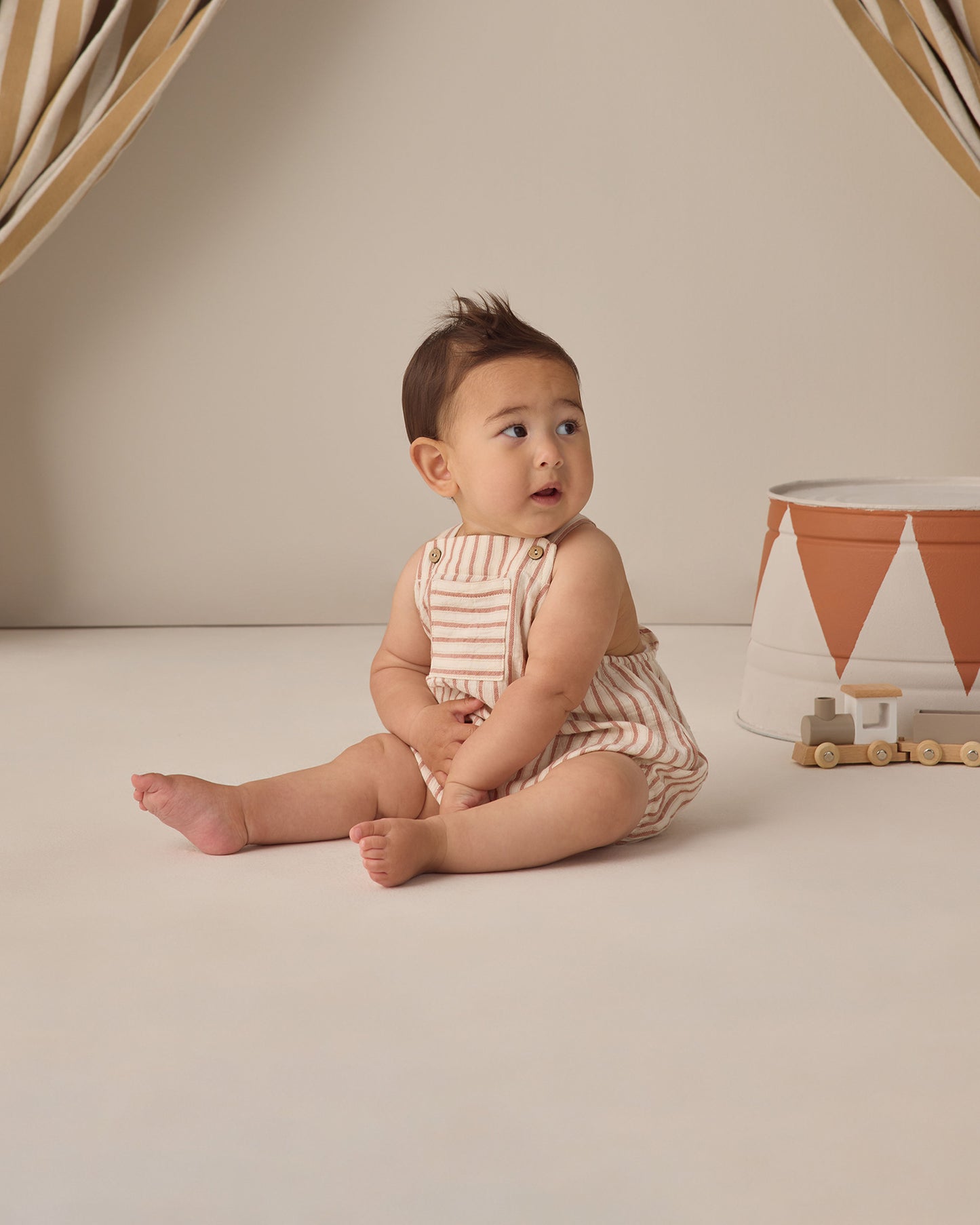 Hayes Romper Vintage Stripe - Rylee + Cru | Kids Clothes | Trendy Baby Clothes | Modern Infant Outfits |