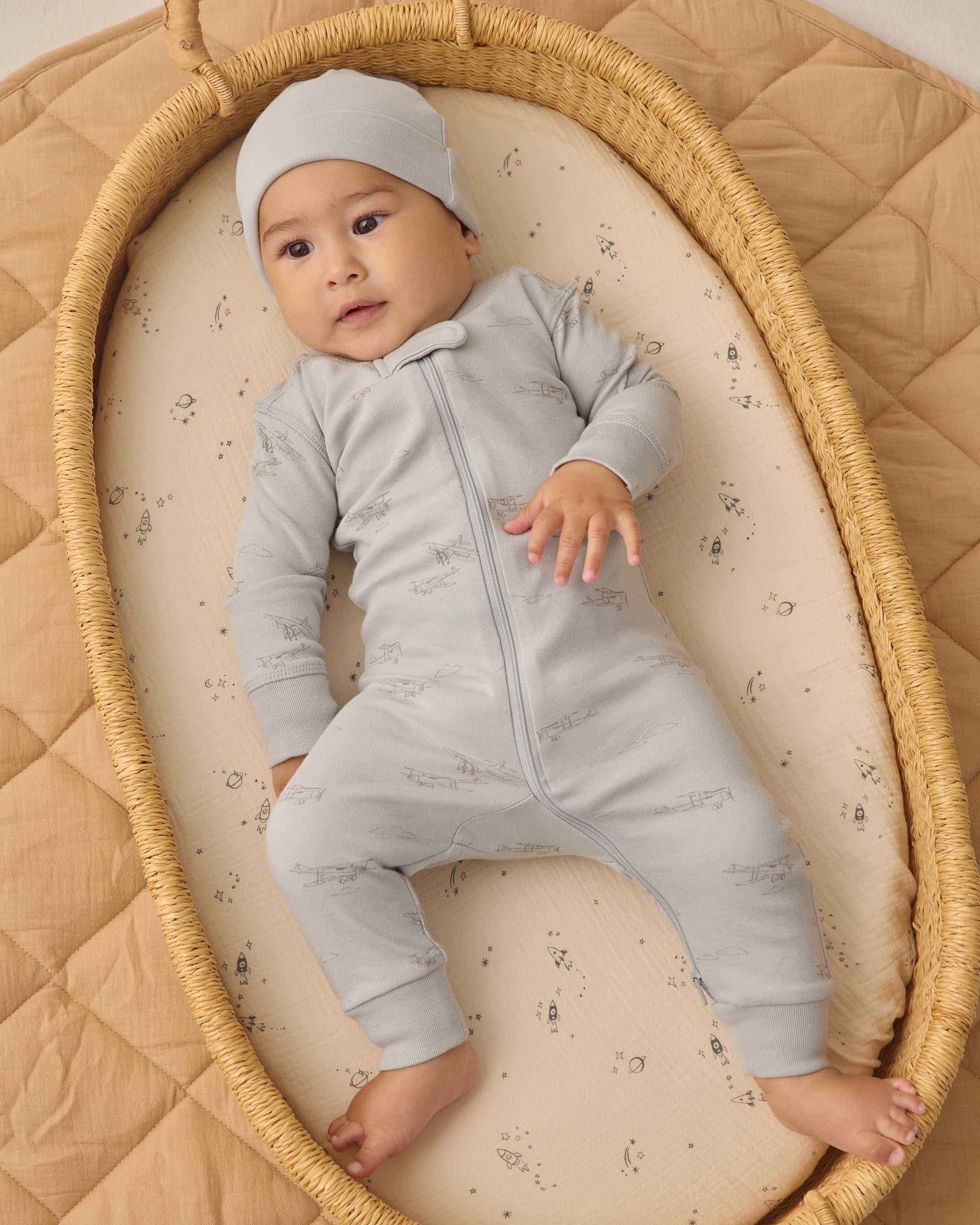 Zip Longsleeve Sleeper Airplane - Rylee + Cru | Kids Clothes | Trendy Baby Clothes | Modern Infant Outfits |