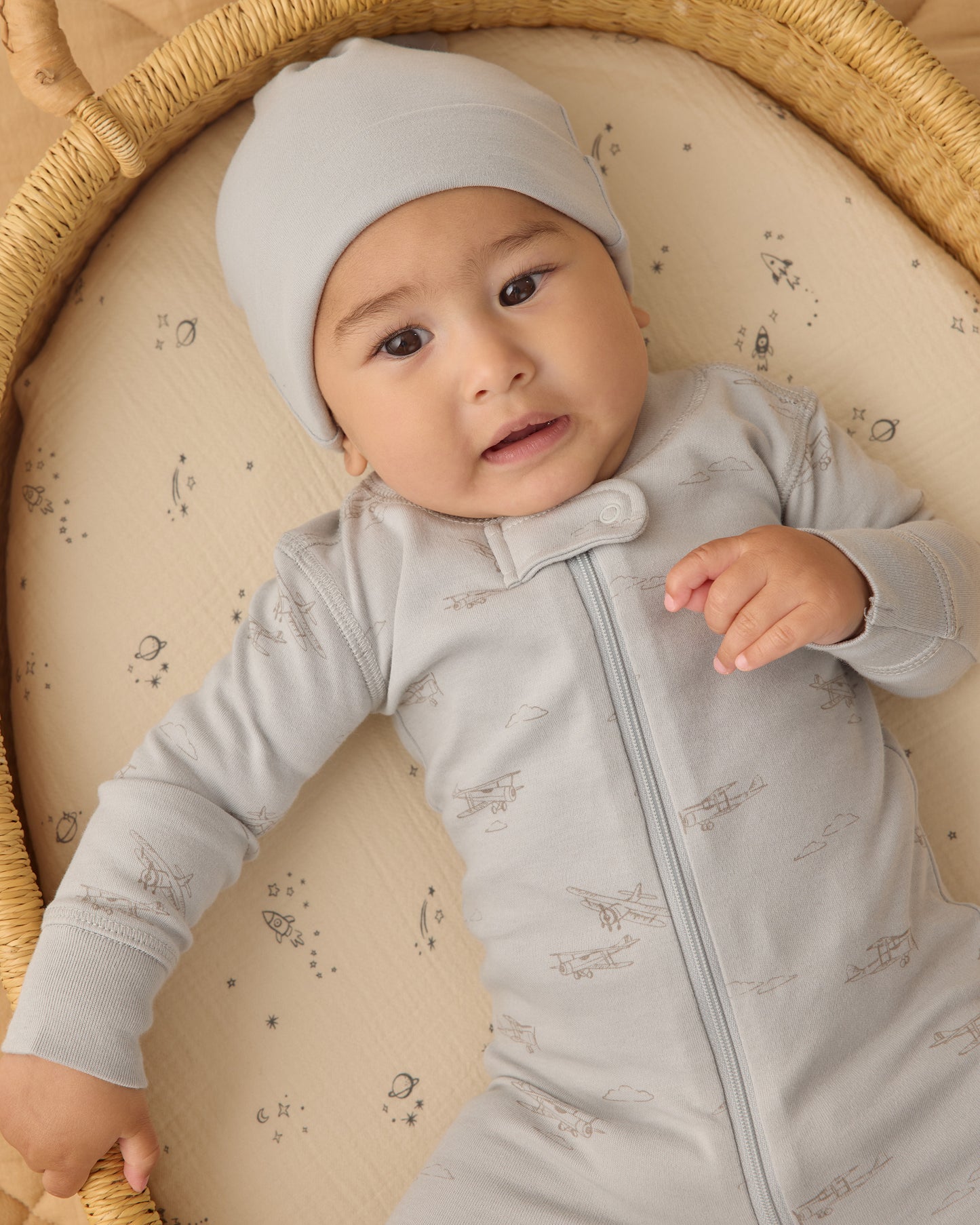 Knotted Baby Hat Sky - Rylee + Cru | Kids Clothes | Trendy Baby Clothes | Modern Infant Outfits |