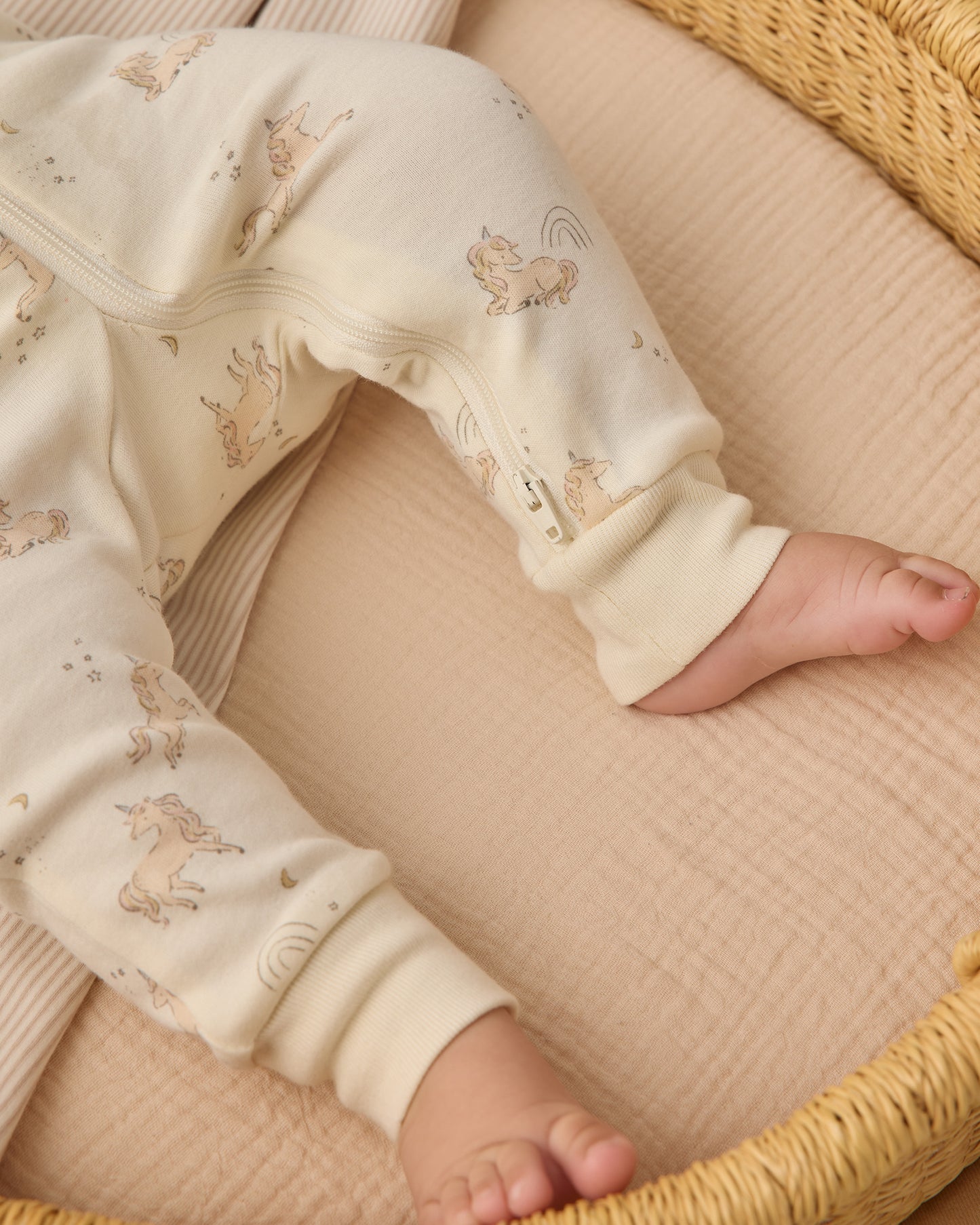 Zip Longsleeve Sleeper Unicorns - Rylee + Cru | Kids Clothes | Trendy Baby Clothes | Modern Infant Outfits |