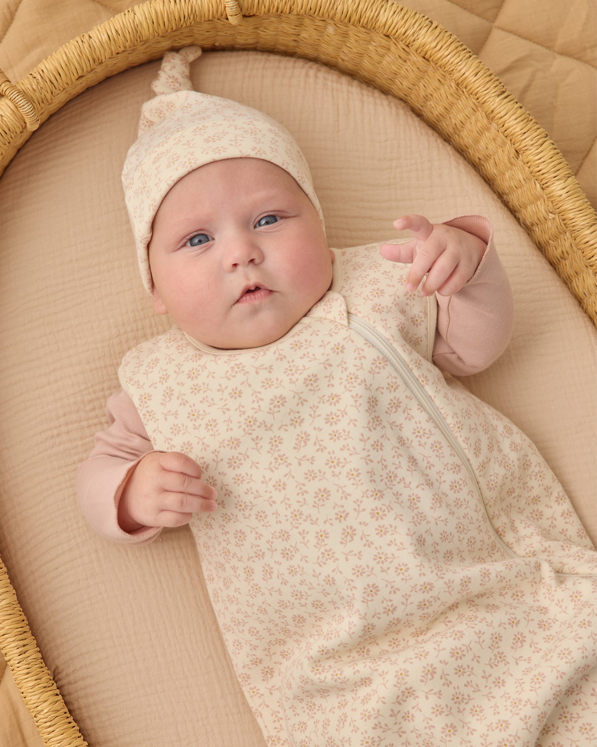 Knotted Baby Hat Ditsy - Rylee + Cru | Kids Clothes | Trendy Baby Clothes | Modern Infant Outfits |
