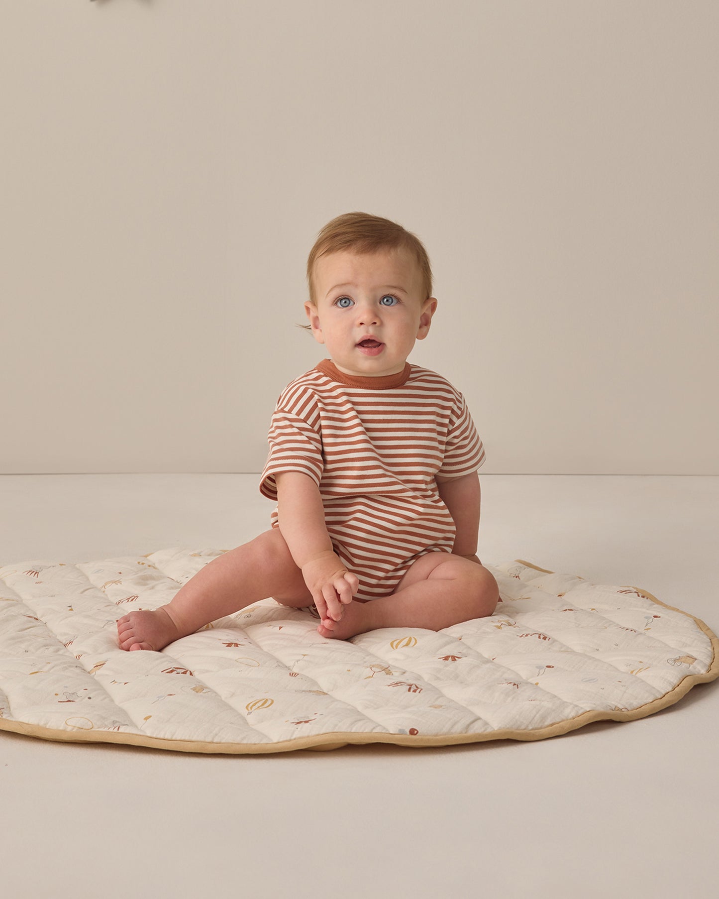 Relaxed Bubble Romper Poppy Stripe - Rylee + Cru | Kids Clothes | Trendy Baby Clothes | Modern Infant Outfits |