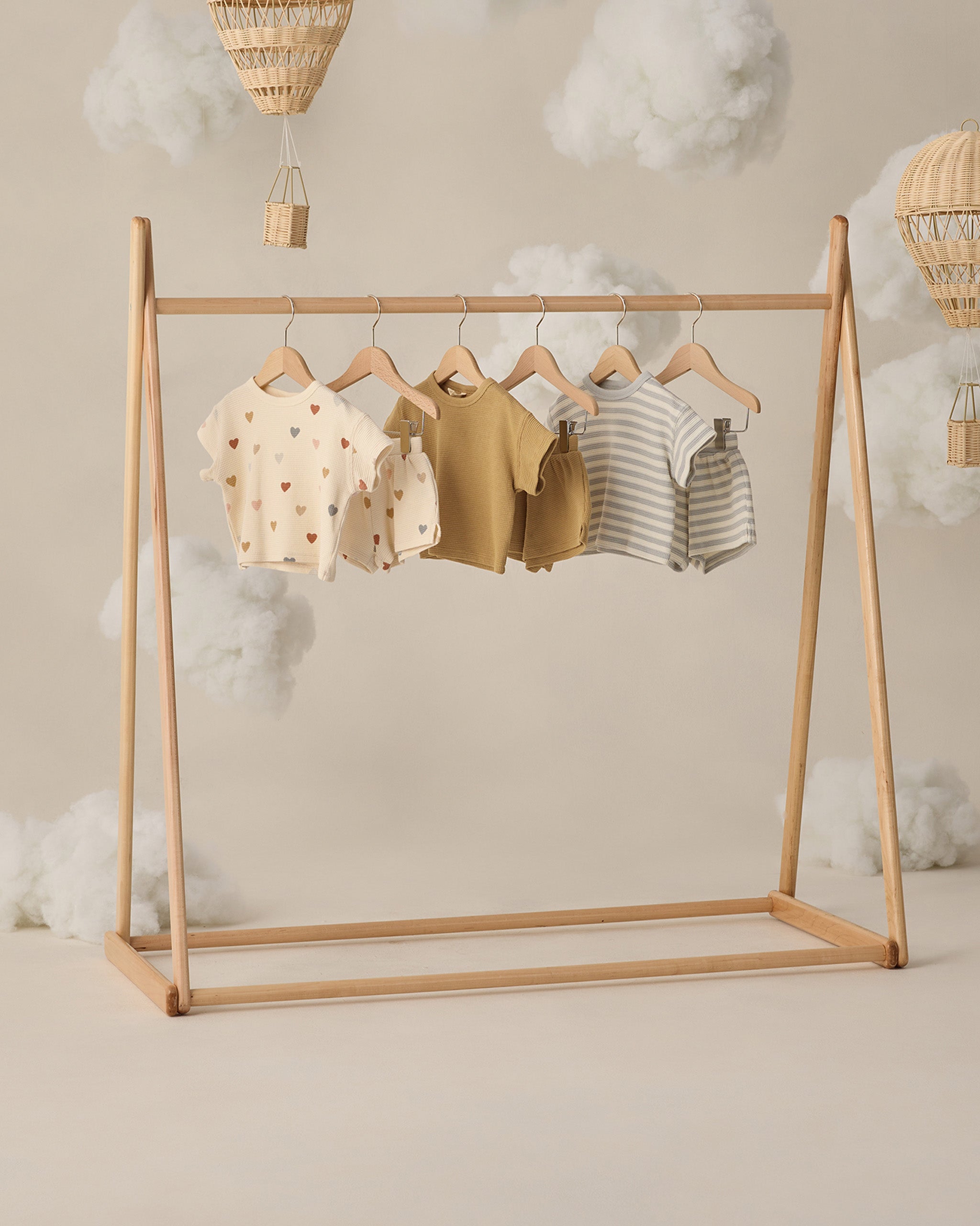 Waffle Tee + Short Set Sky Stripe – Quincy Mae