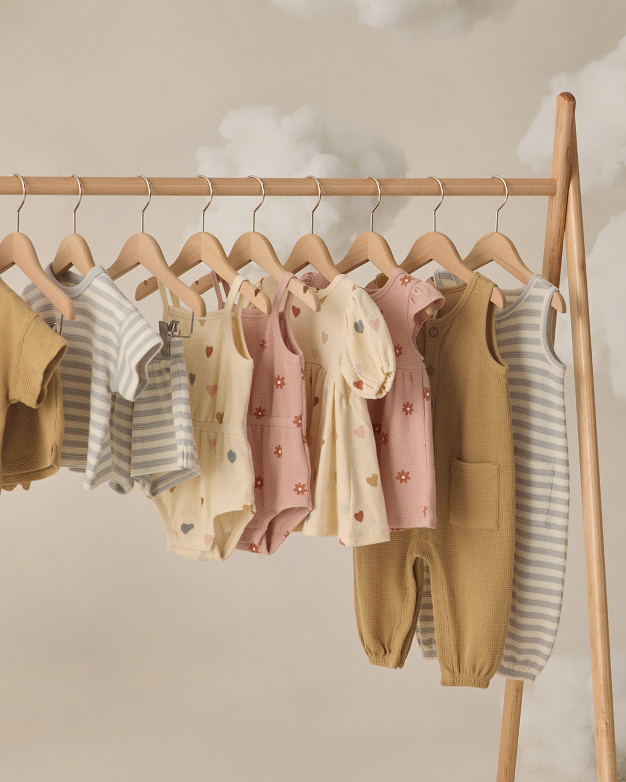 Waffle Jumpsuit Sky Stripe - Rylee + Cru | Kids Clothes | Trendy Baby Clothes | Modern Infant Outfits |
