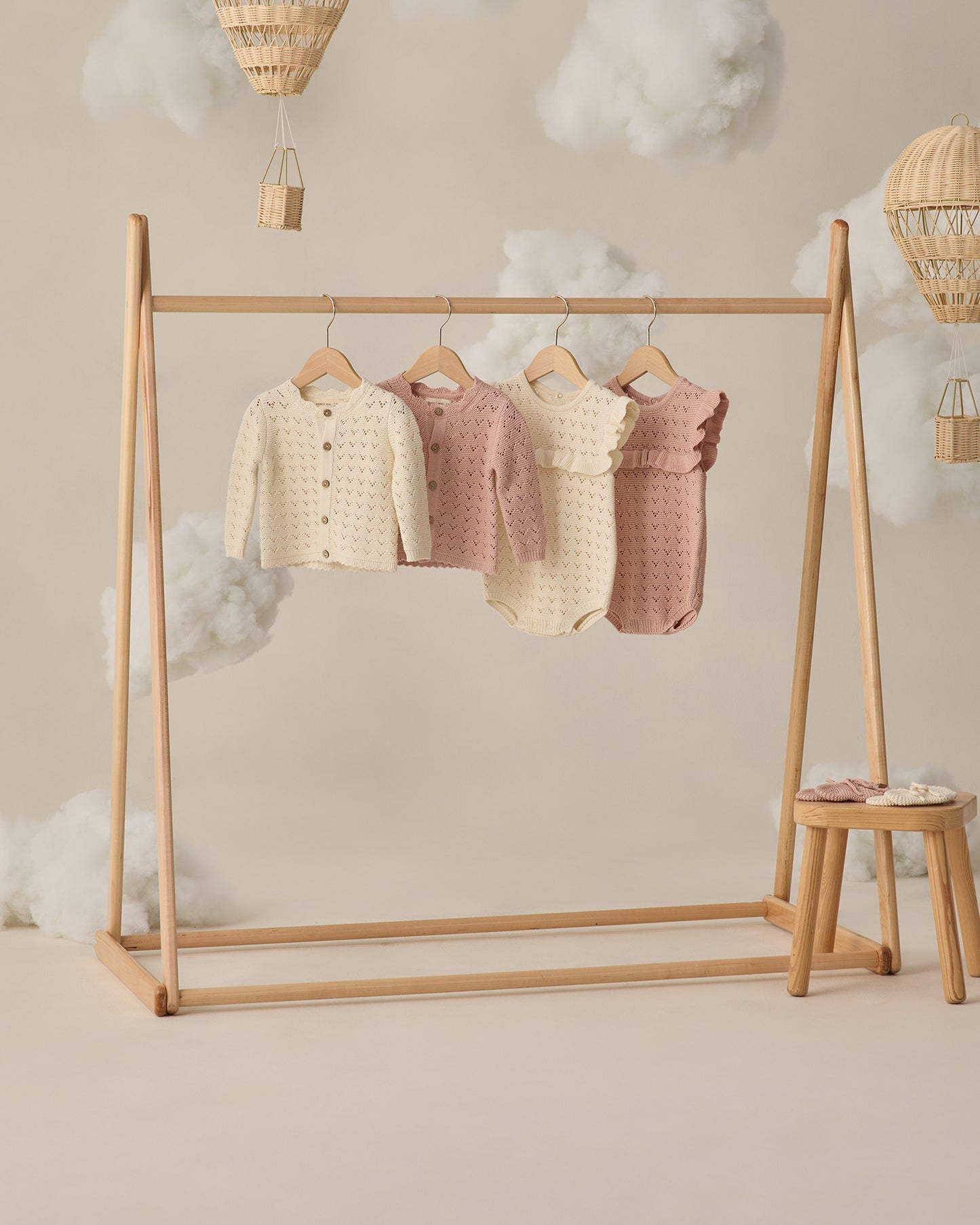 Scalloped Cardigan Natural - Rylee + Cru | Kids Clothes | Trendy Baby Clothes | Modern Infant Outfits |