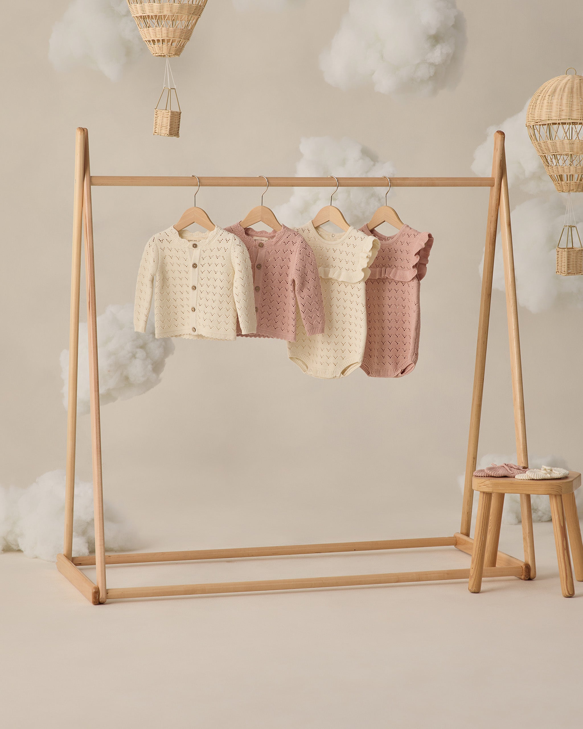 Scalloped Cardigan Natural - Rylee + Cru | Kids Clothes | Trendy Baby Clothes | Modern Infant Outfits |