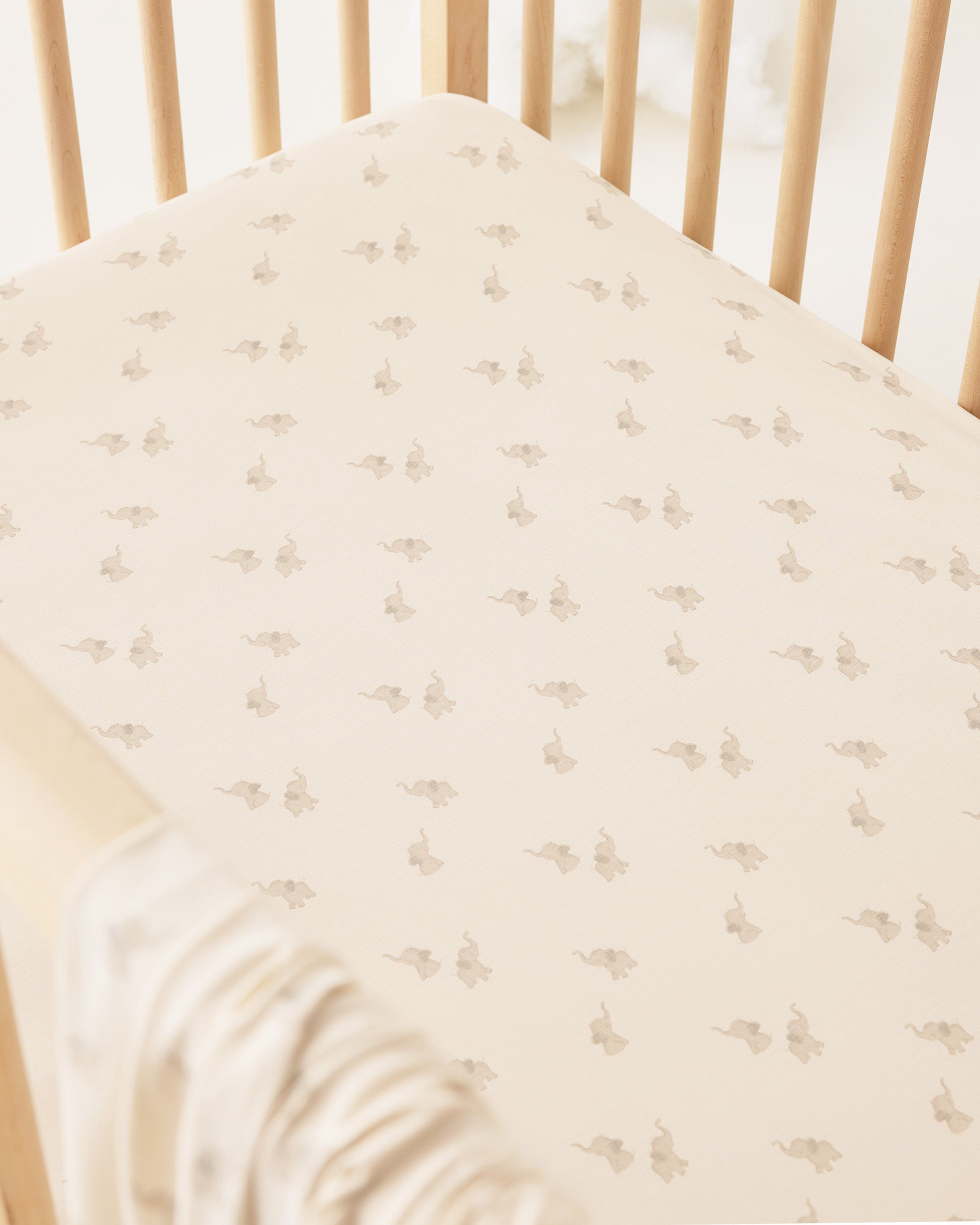 Bamboo Crib Sheet Elephants - Rylee + Cru | Kids Clothes | Trendy Baby Clothes | Modern Infant Outfits |