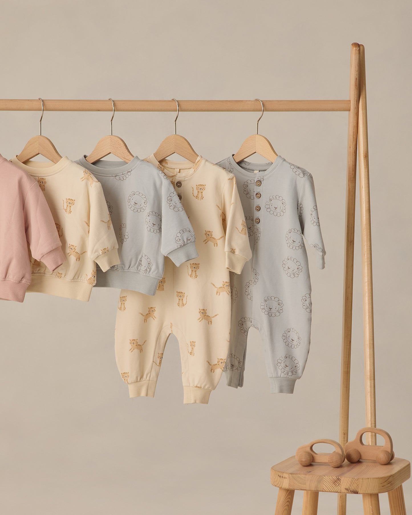 Relaxed Fleece Jumpsuit Lions - Rylee + Cru | Kids Clothes | Trendy Baby Clothes | Modern Infant Outfits |