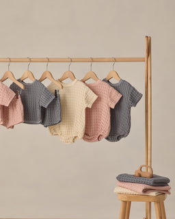 Relaxed Bubble Romper Blush - Rylee + Cru | Kids Clothes | Trendy Baby Clothes | Modern Infant Outfits |