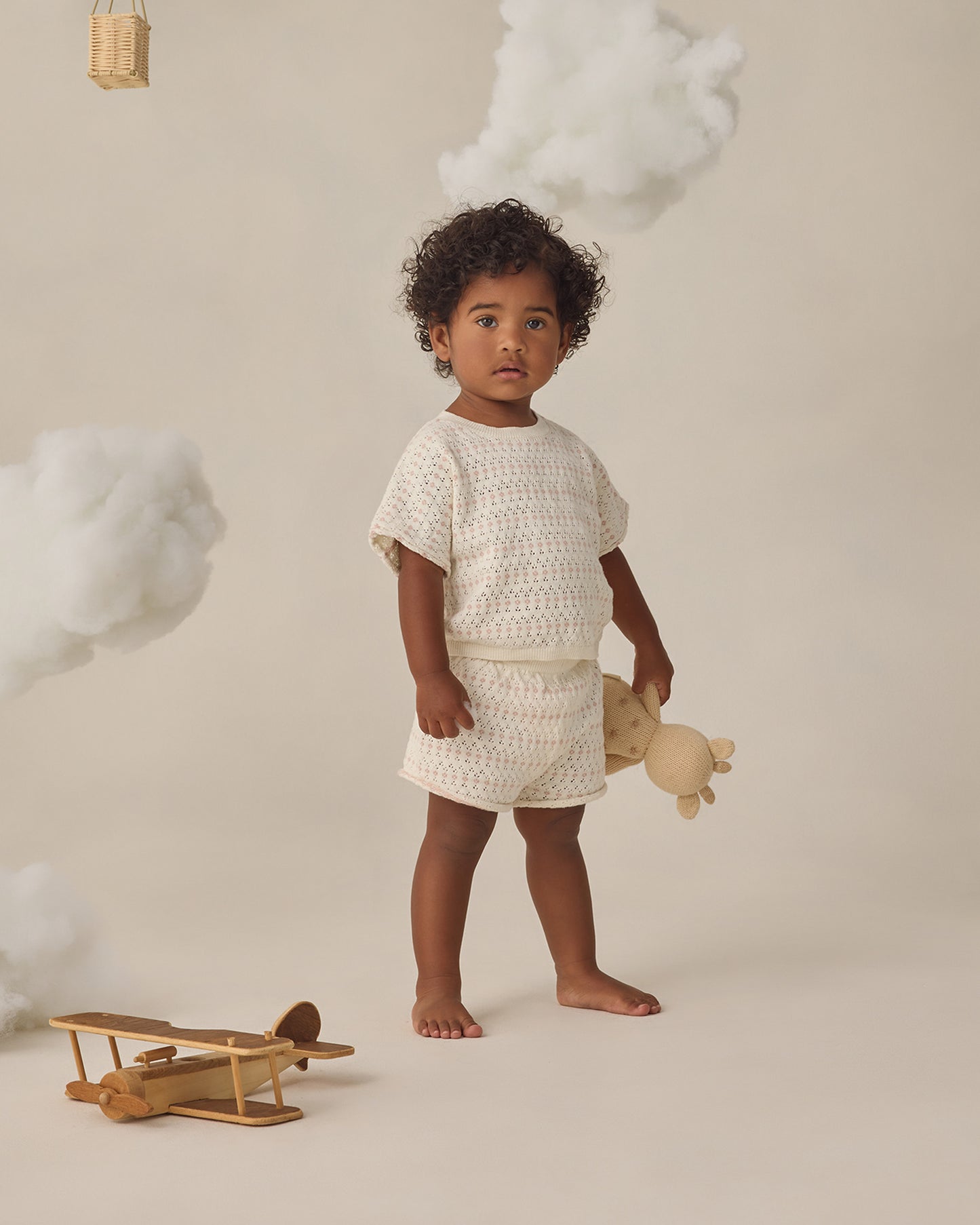 Relaxed Summer Knit Set Ivory - Rylee + Cru | Kids Clothes | Trendy Baby Clothes | Modern Infant Outfits |