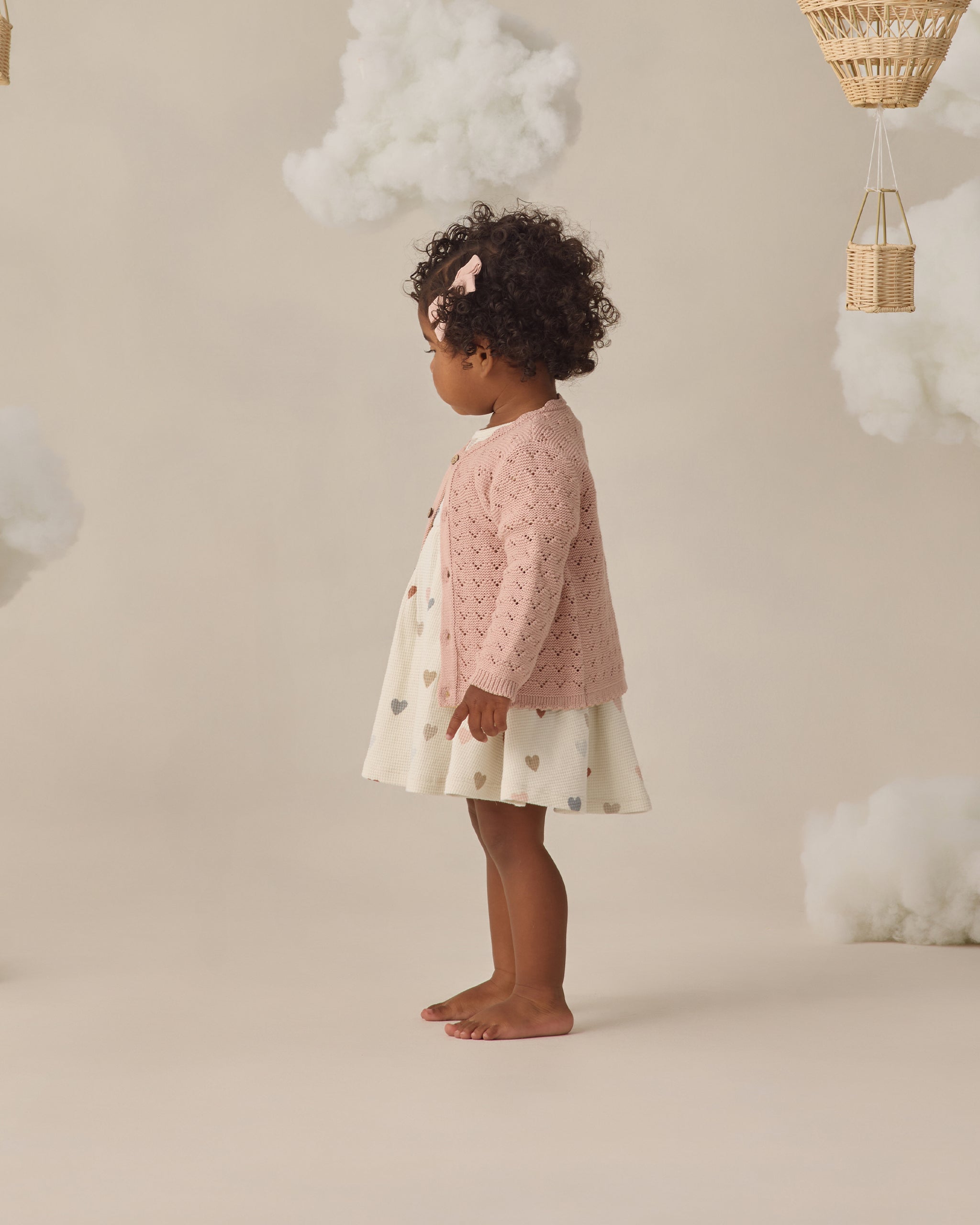 Scalloped Cardigan Blush - Rylee + Cru | Kids Clothes | Trendy Baby Clothes | Modern Infant Outfits |