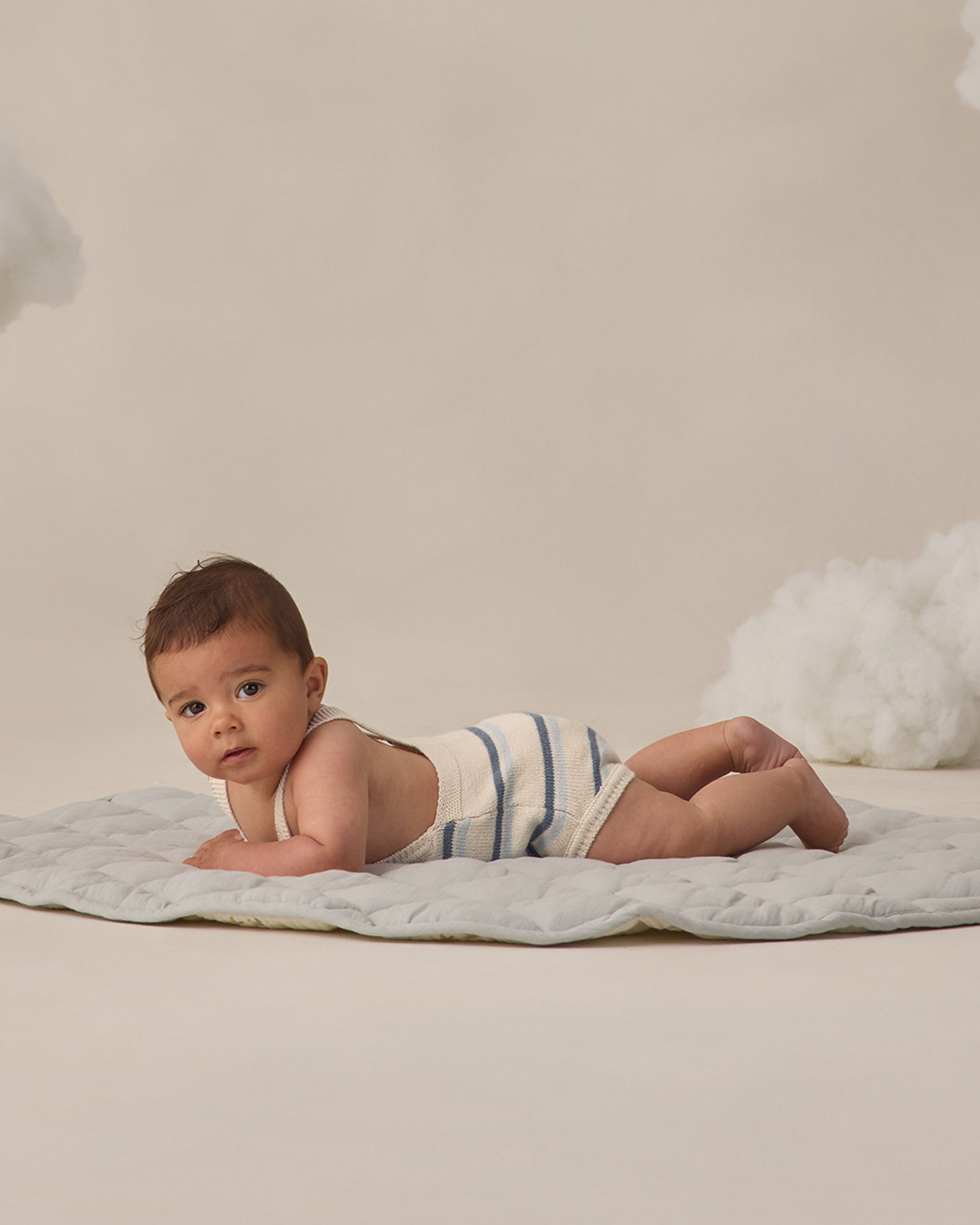 Tatum Romper Ocean Stripe - Rylee + Cru | Kids Clothes | Trendy Baby Clothes | Modern Infant Outfits |