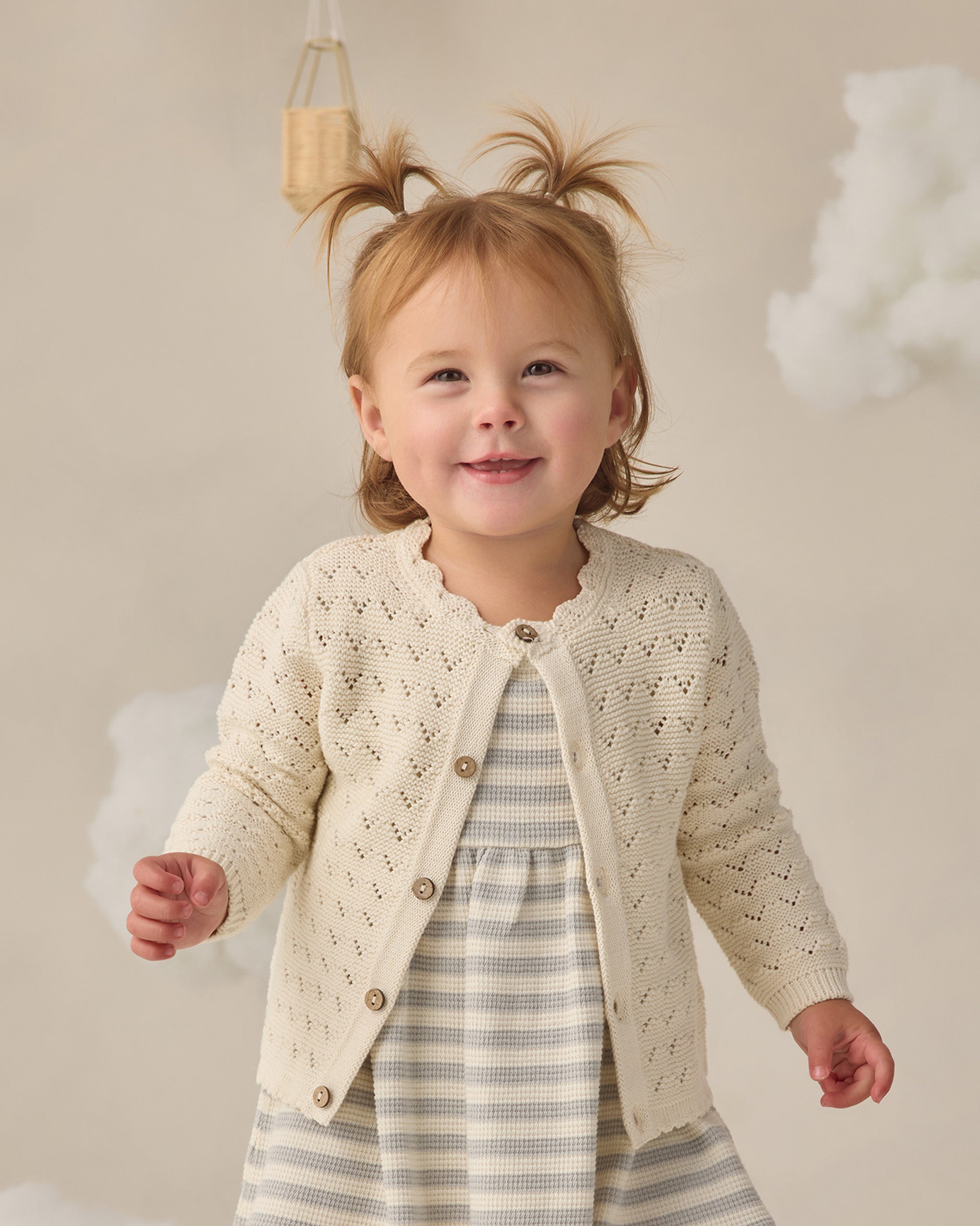toddler crochet flutter-sleeve dress - ivory Toddler Crochet Flutter-Sleeve Dress - Ivory