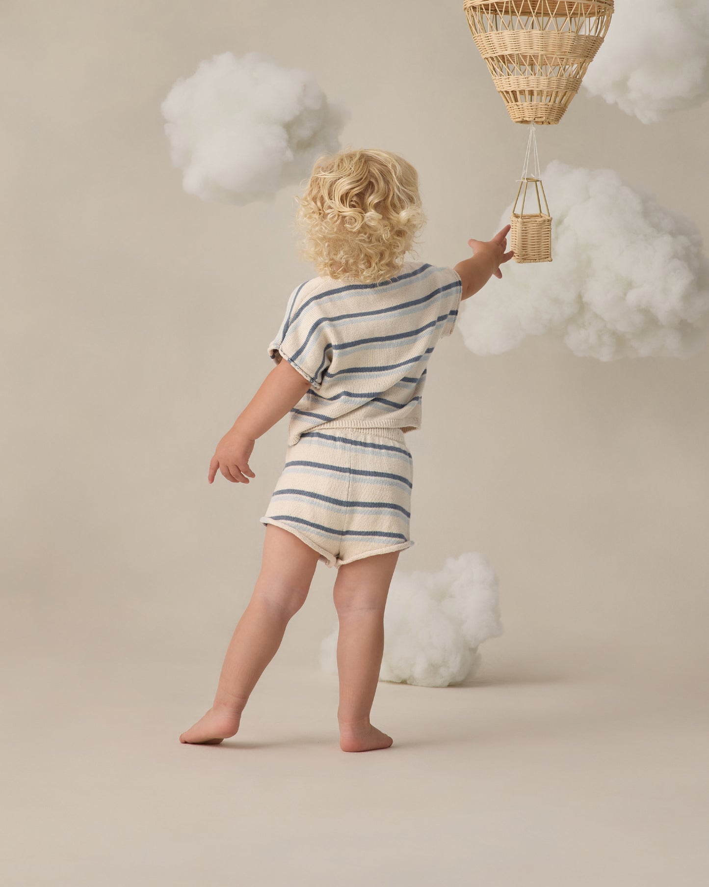 Relaxed Summer Knit Set Ocean Stripe - Rylee + Cru | Kids Clothes | Trendy Baby Clothes | Modern Infant Outfits |