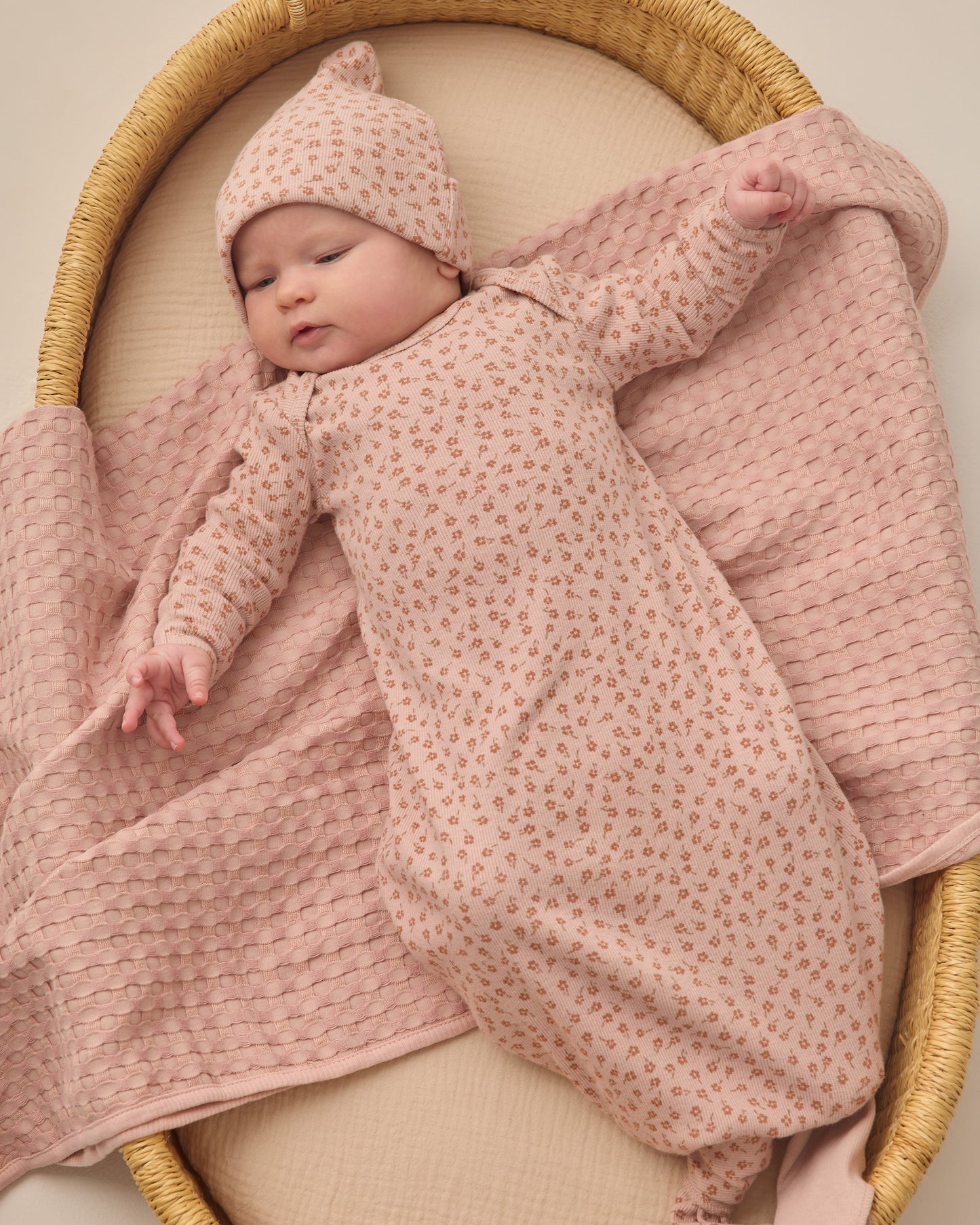 Waffle Baby Blanket Blush - Rylee + Cru | Kids Clothes | Trendy Baby Clothes | Modern Infant Outfits |