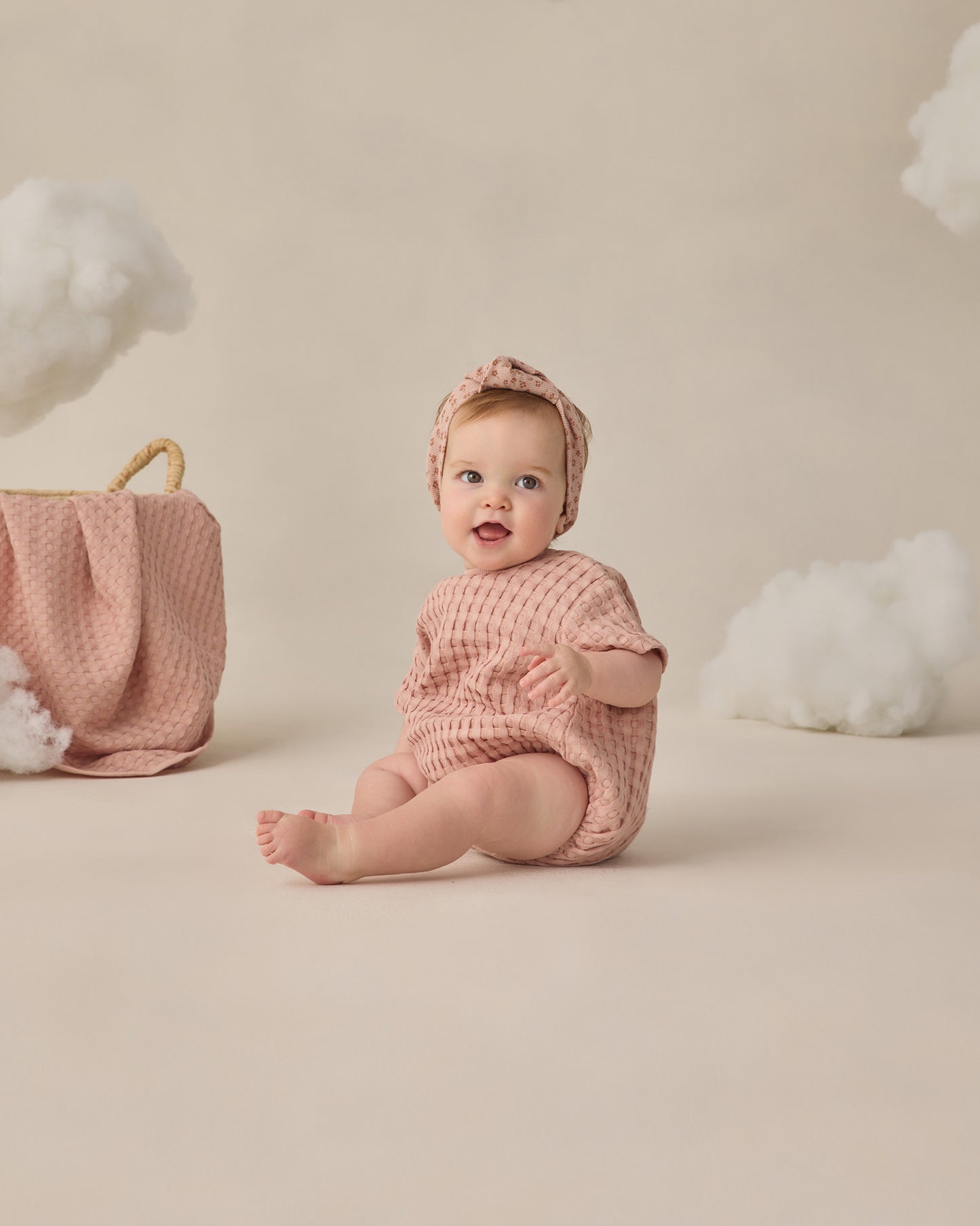 Relaxed Bubble Romper Blush - Rylee + Cru | Kids Clothes | Trendy Baby Clothes | Modern Infant Outfits |