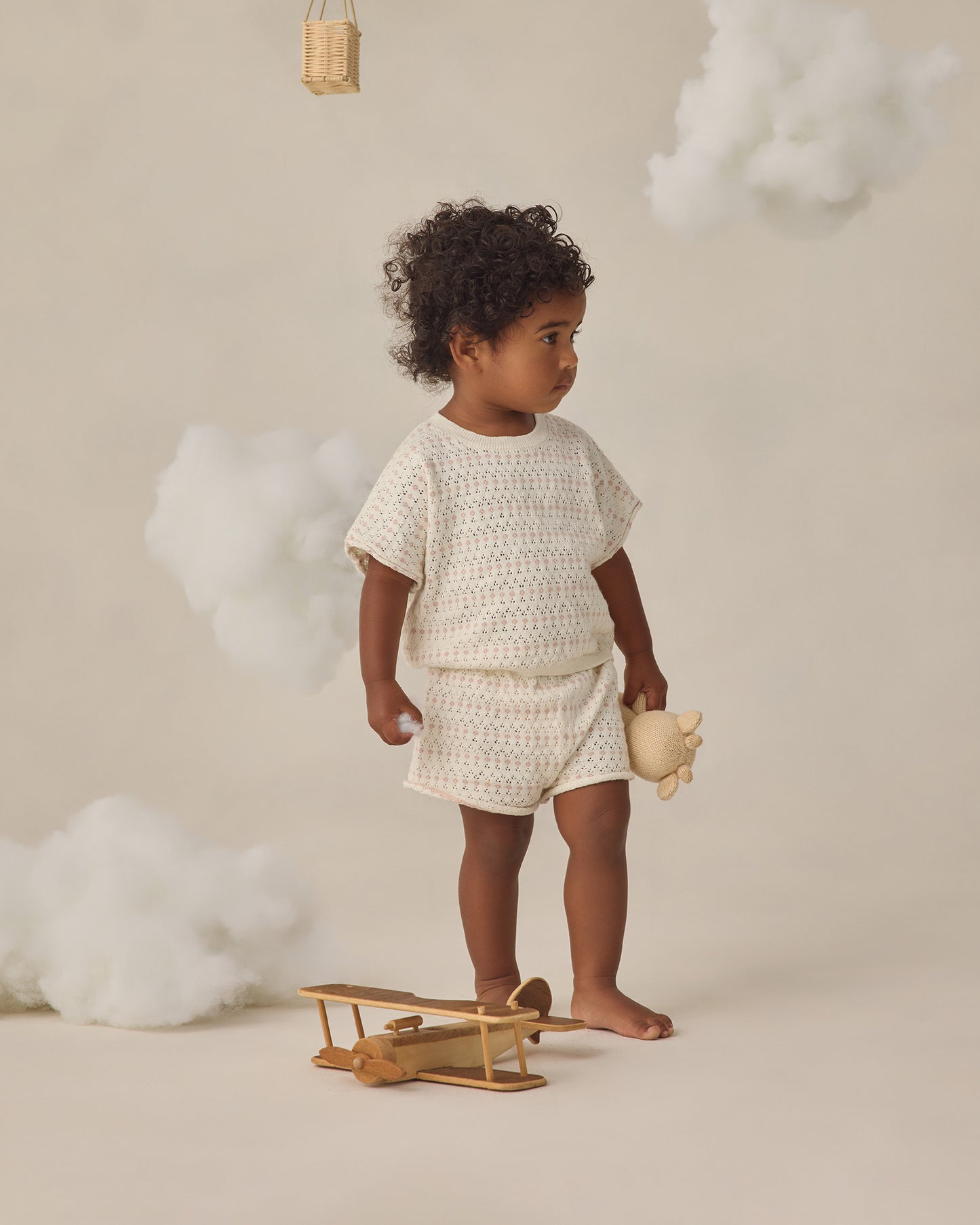 Relaxed Summer Knit Set Ivory - Rylee + Cru | Kids Clothes | Trendy Baby Clothes | Modern Infant Outfits |
