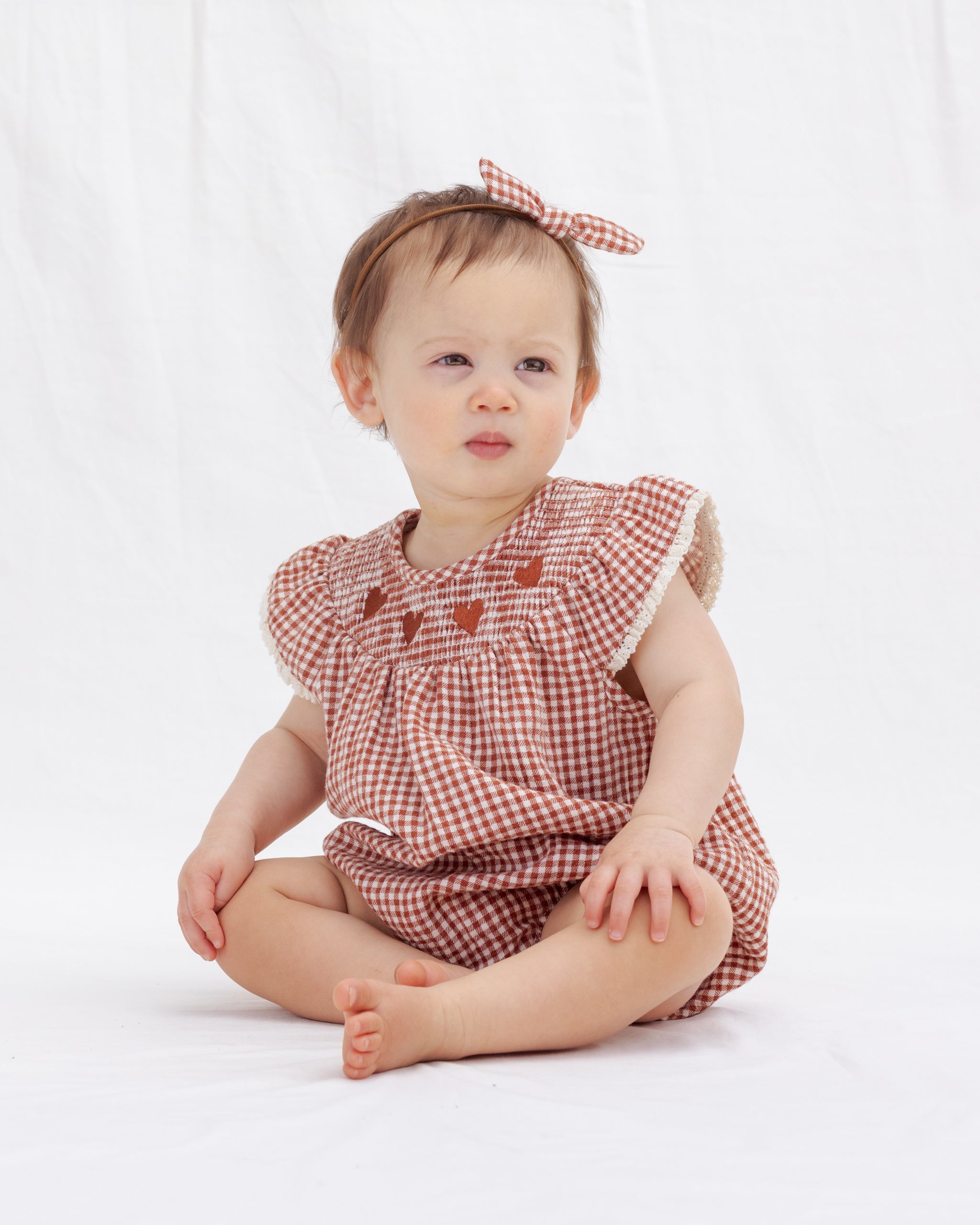 Lenore Romper Red Gingham – Quincy Mae