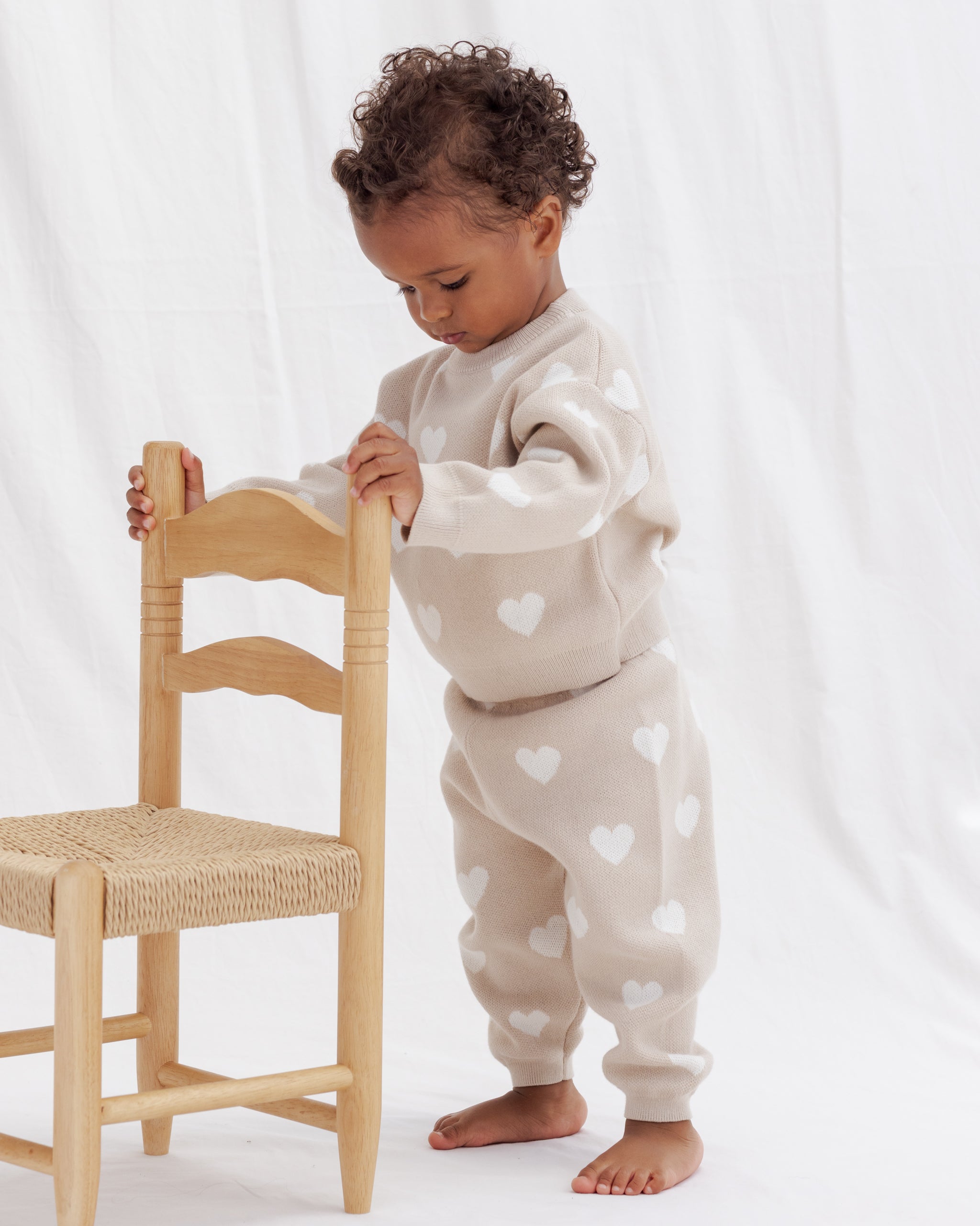 心形针织毛衣 ||燕麦