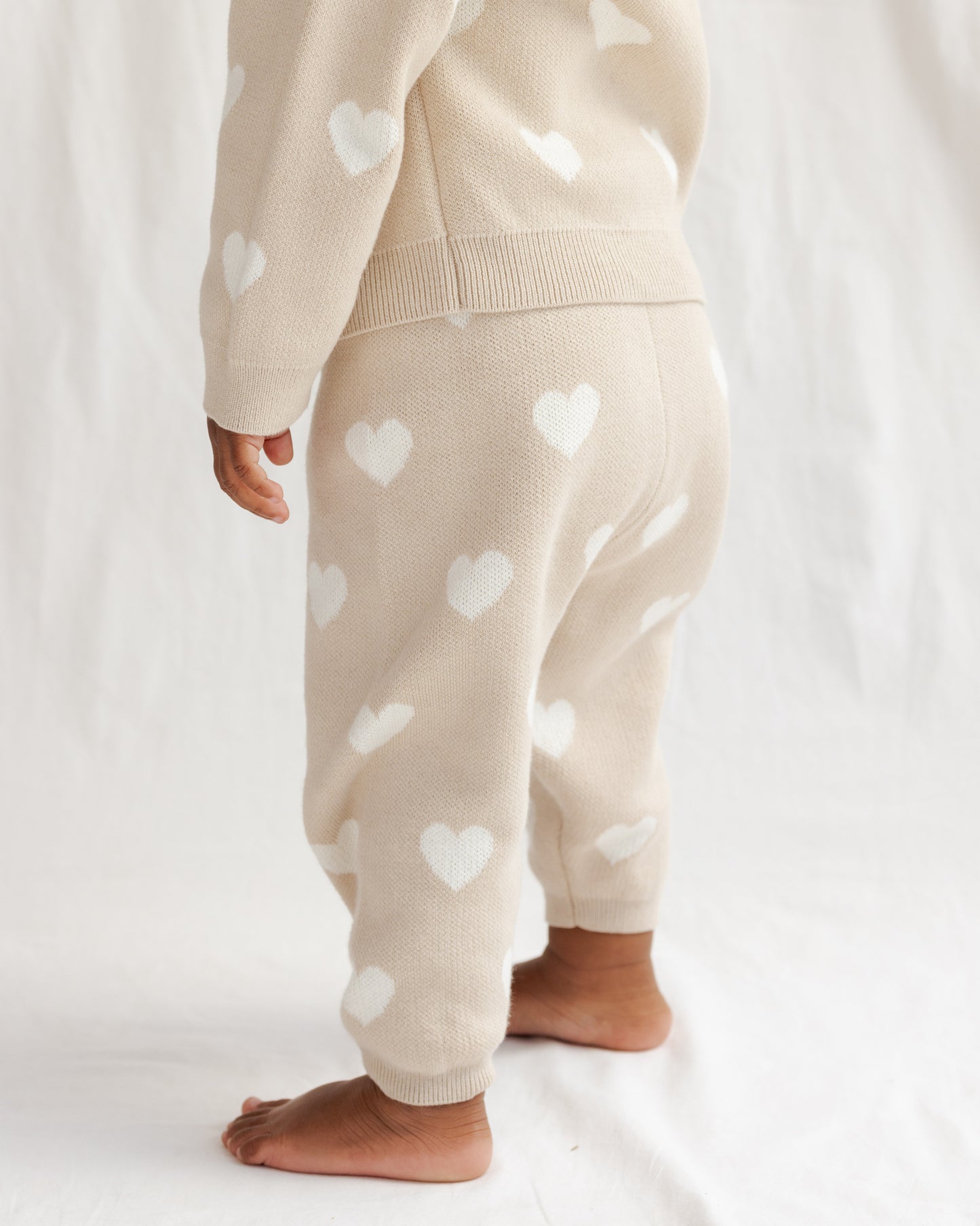 Heart Knit Pants Oat