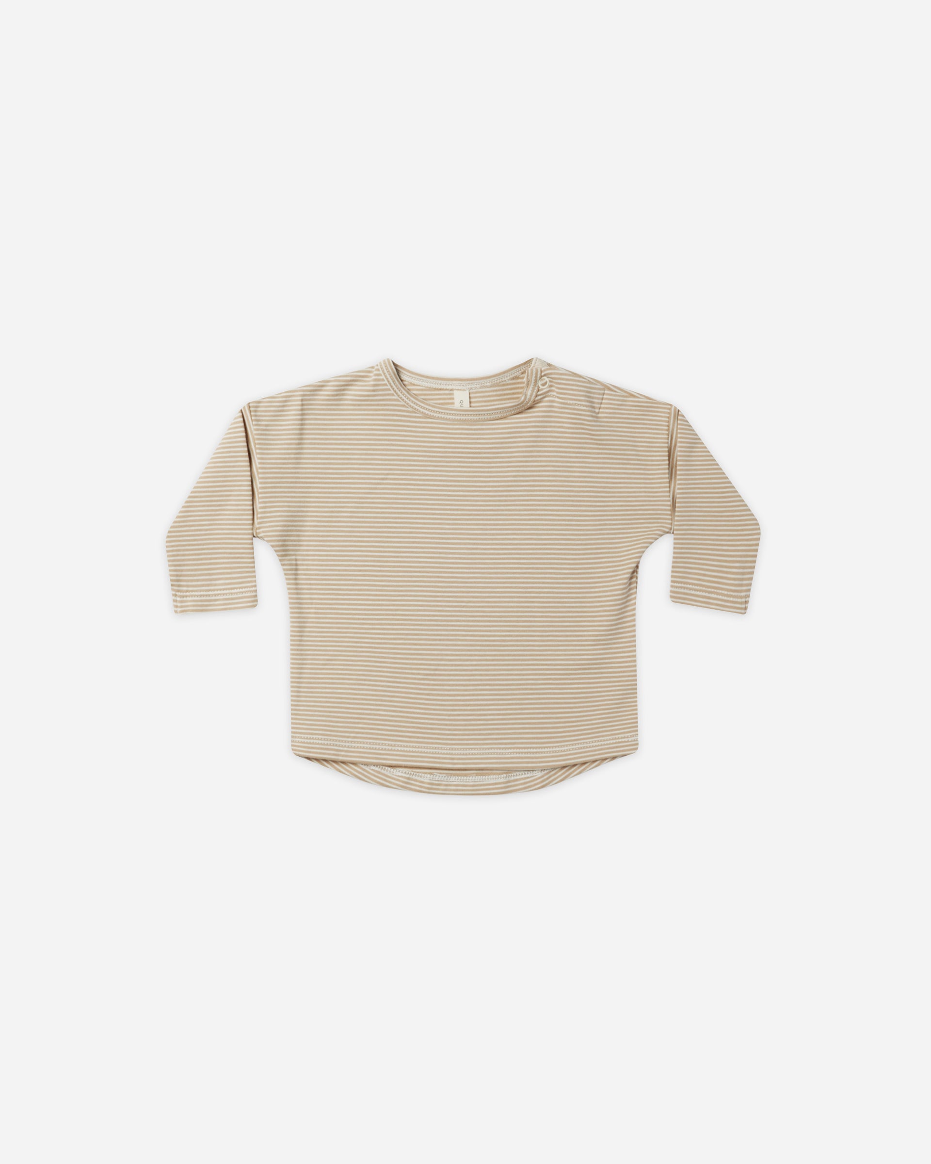 Quincy Mae Baby Footie - Oat Micro Stripe