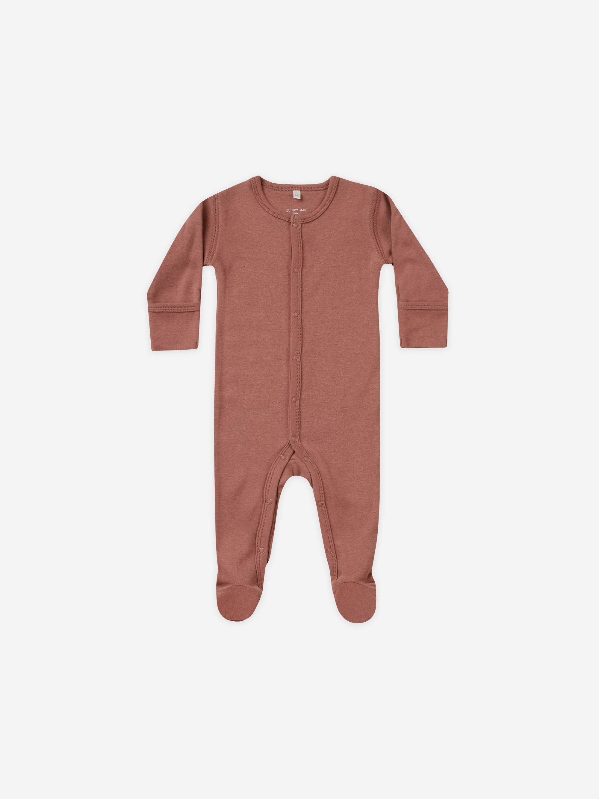 Full Snap Footie || Berry - Rylee + Cru | Kids Clothes | Trendy Baby Clothes | Modern Infant Outfits |