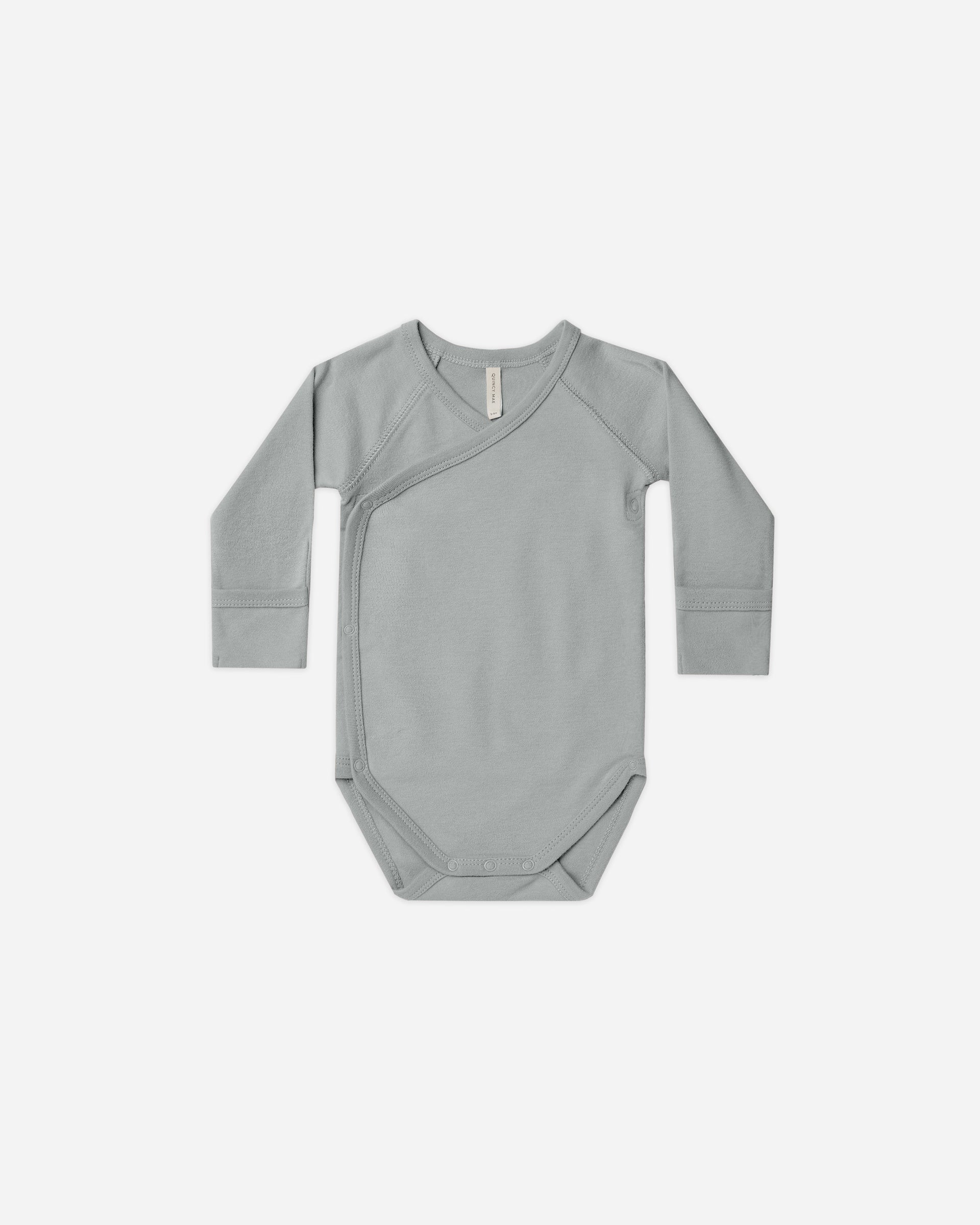 Quincy Mae - 2-Pack Jersey Bodysuit - Bears, Dusty Blue Stripe – Dearly