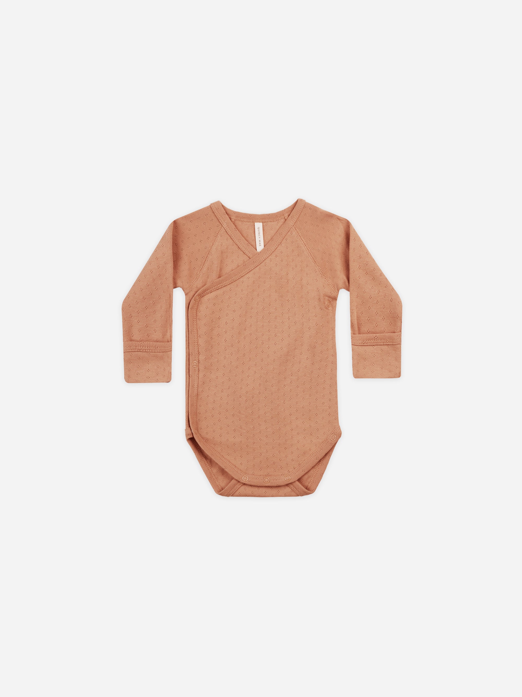 Pointelle Side Snap Bodysuit || Melon - Rylee + Cru | Kids Clothes | Trendy Baby Clothes | Modern Infant Outfits |