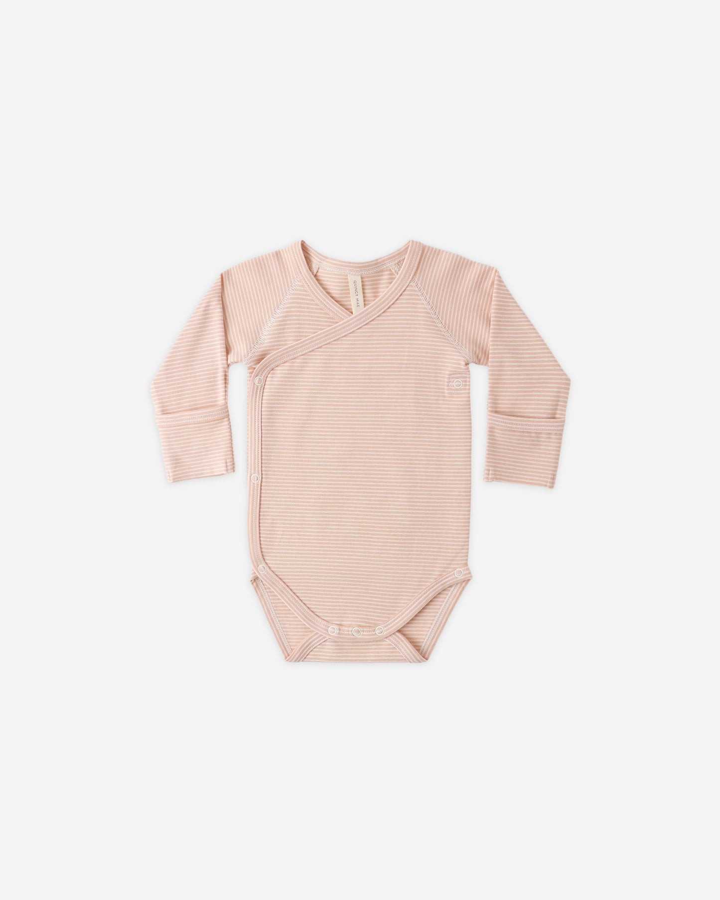 Side Snap Bodysuit Melon Micro Stripe - Rylee + Cru | Kids Clothes | Trendy Baby Clothes | Modern Infant Outfits |
