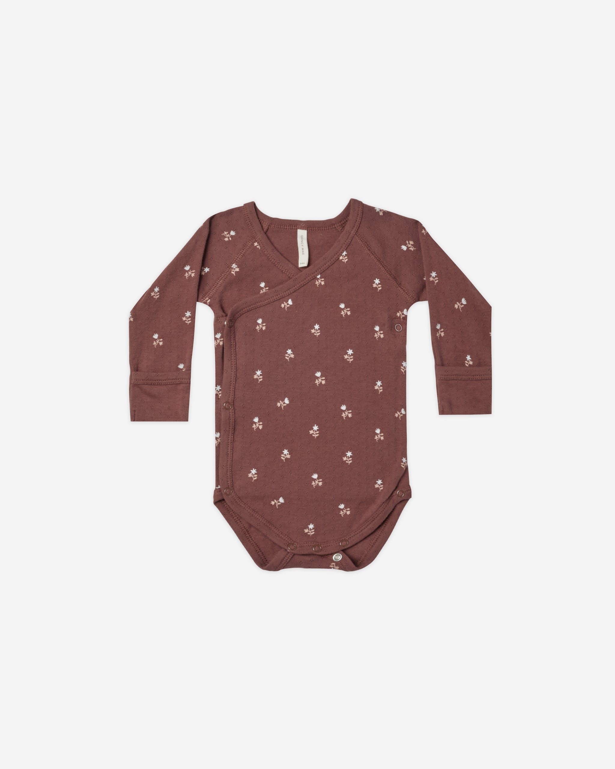 Side-Snap Bodysuit || Plum Fleur - Rylee + Cru | Kids Clothes | Trendy Baby Clothes | Modern Infant Outfits |