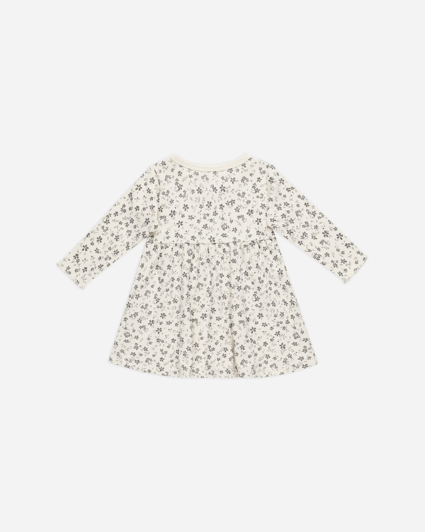 Long Sleeve Baby Dress || Blue Floral