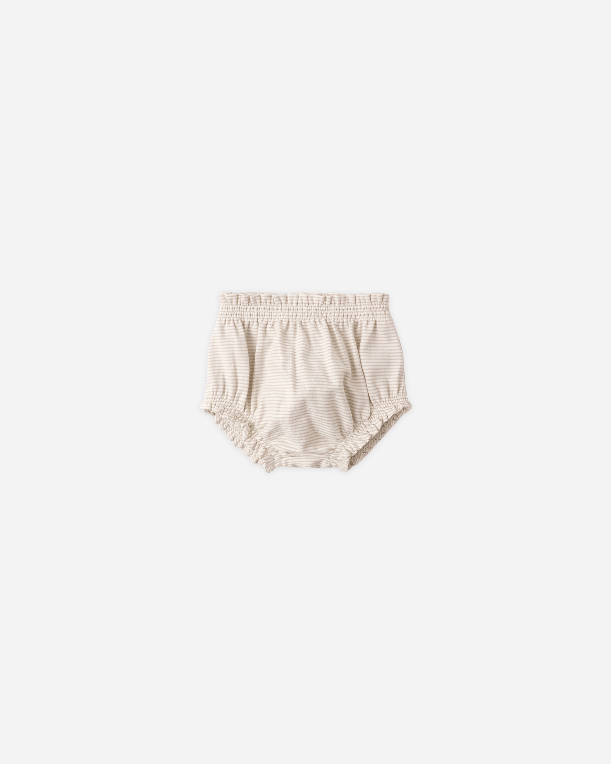 Gathered Bloomer Oat Micro Stripe - Rylee + Cru | Kids Clothes | Trendy Baby Clothes | Modern Infant Outfits |