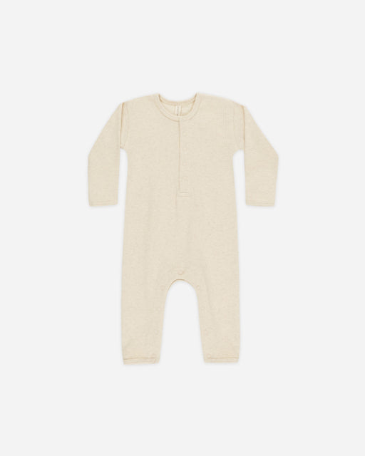 Ribbed Baby Jumpsuit || Oatmeal - Rylee + Cru | Kids Clothes | Trendy Baby Clothes | Modern Infant Outfits |