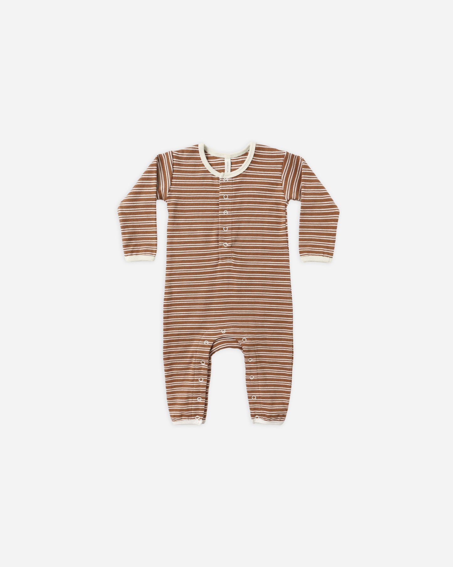 Ribbed Baby Jumpsuit || Cedar Micro Stripe - Rylee + Cru | Kids Clothes | Trendy Baby Clothes | Modern Infant Outfits |