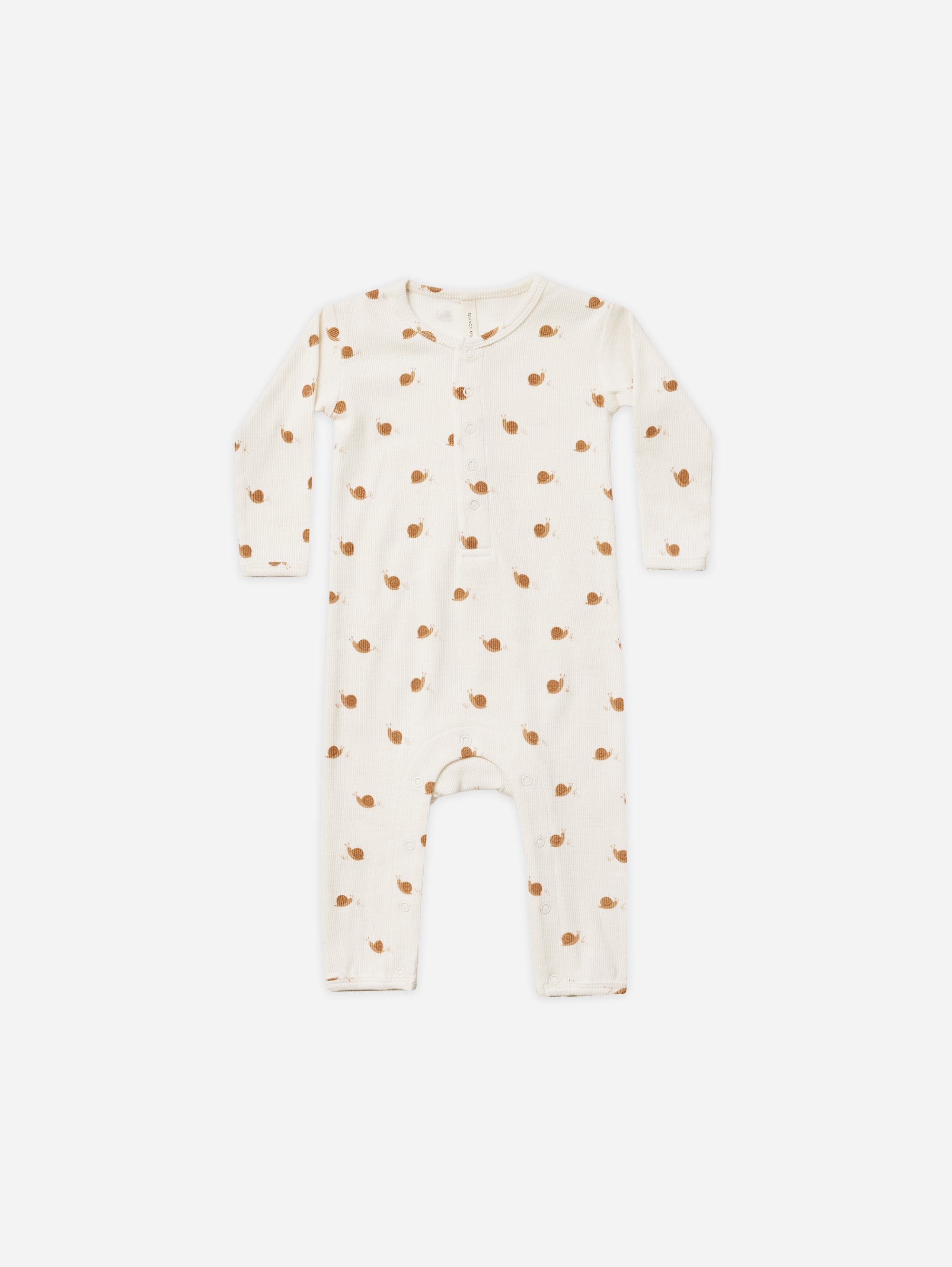 Ribbed Baby Jumpsuit || Snails - Rylee + Cru | Kids Clothes | Trendy Baby Clothes | Modern Infant Outfits |