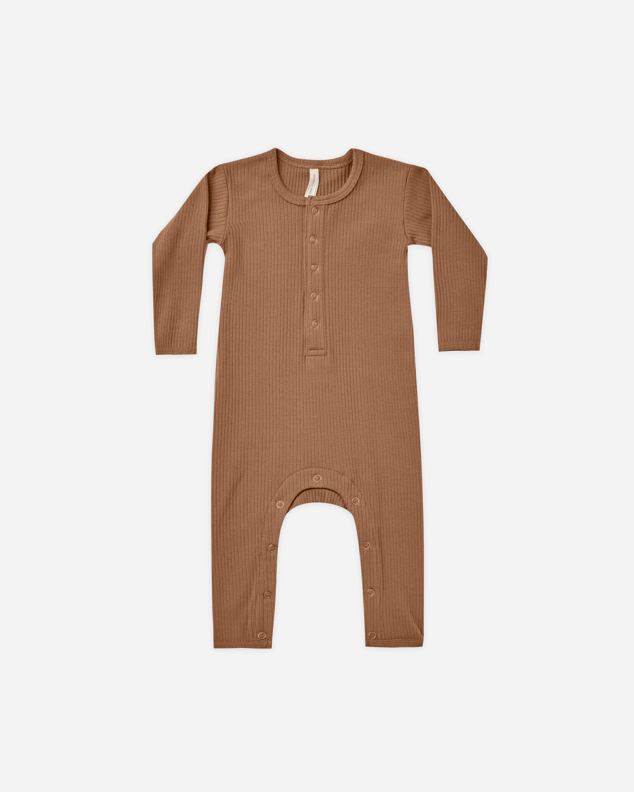 Ribbed Baby Jumpsuit || Cinnamon - Rylee + Cru | Kids Clothes | Trendy Baby Clothes | Modern Infant Outfits |