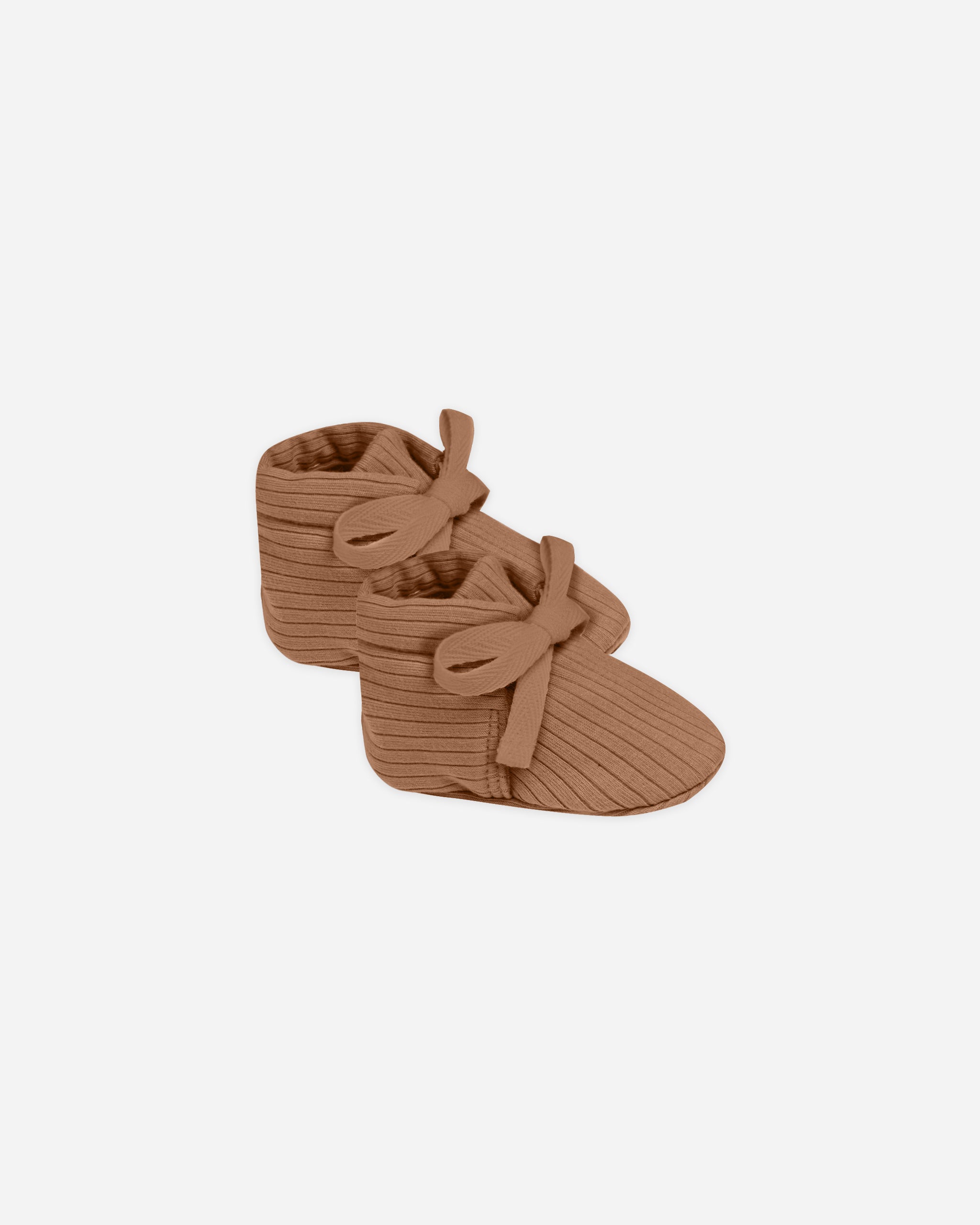 Ribbed Baby Booties || Cinnamon - Rylee + Cru | Kids Clothes | Trendy Baby Clothes | Modern Infant Outfits |