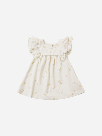Quincy Mae Full Snap Footie in Ivory Ducks main image 1