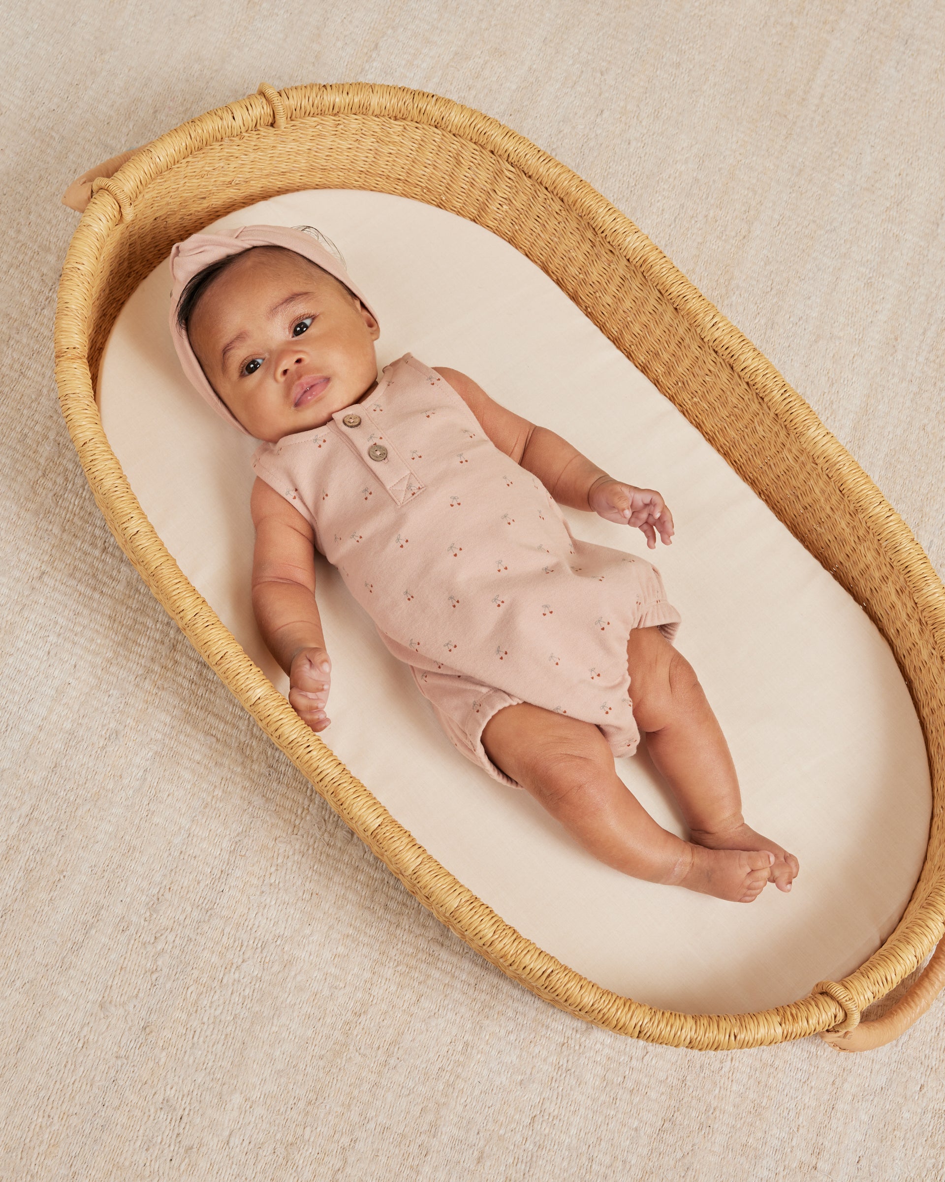 Smocked Ruffle Romper-Ditsy | Quincy Mae main image 1