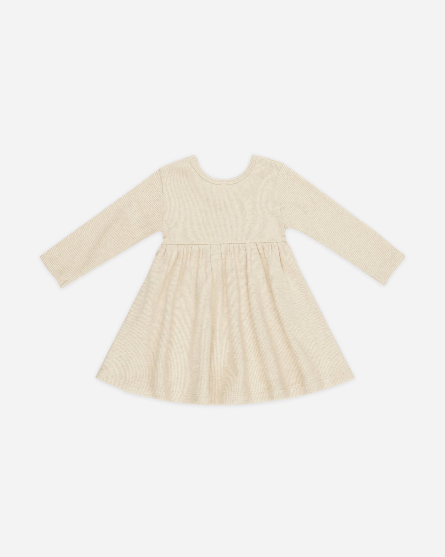 Ribbed Long Sleeve Dress || Oatmeal - Rylee + Cru | Kids Clothes | Trendy Baby Clothes | Modern Infant Outfits |