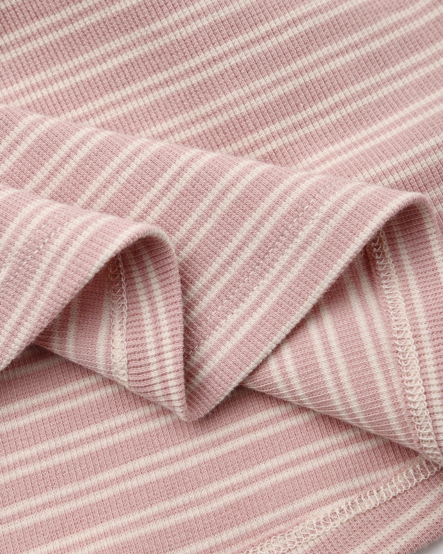 Ribbed Long Sleeve Dress Dusty Rose Microstripe - Rylee + Cru | Kids Clothes | Trendy Baby Clothes | Modern Infant Outfits |