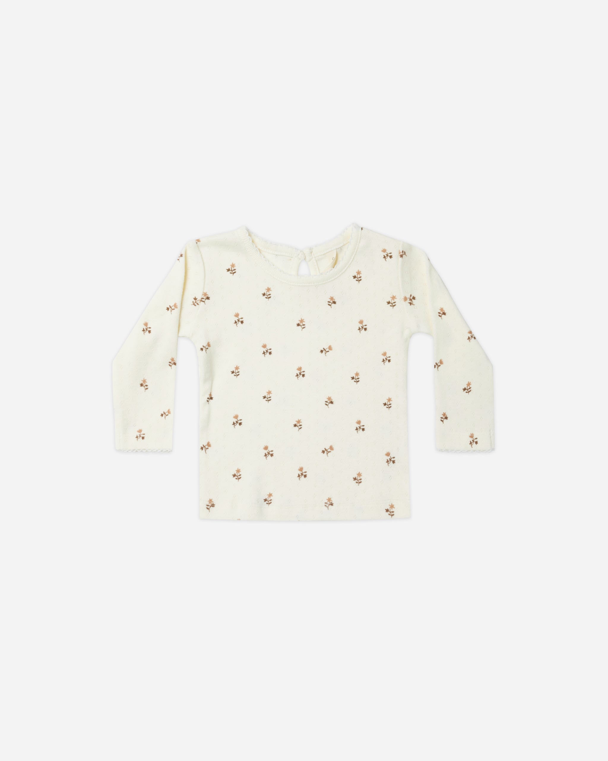 Pointelle Long Sleeve Tee || Rose Fleur - Rylee + Cru | Kids Clothes | Trendy Baby Clothes | Modern Infant Outfits |